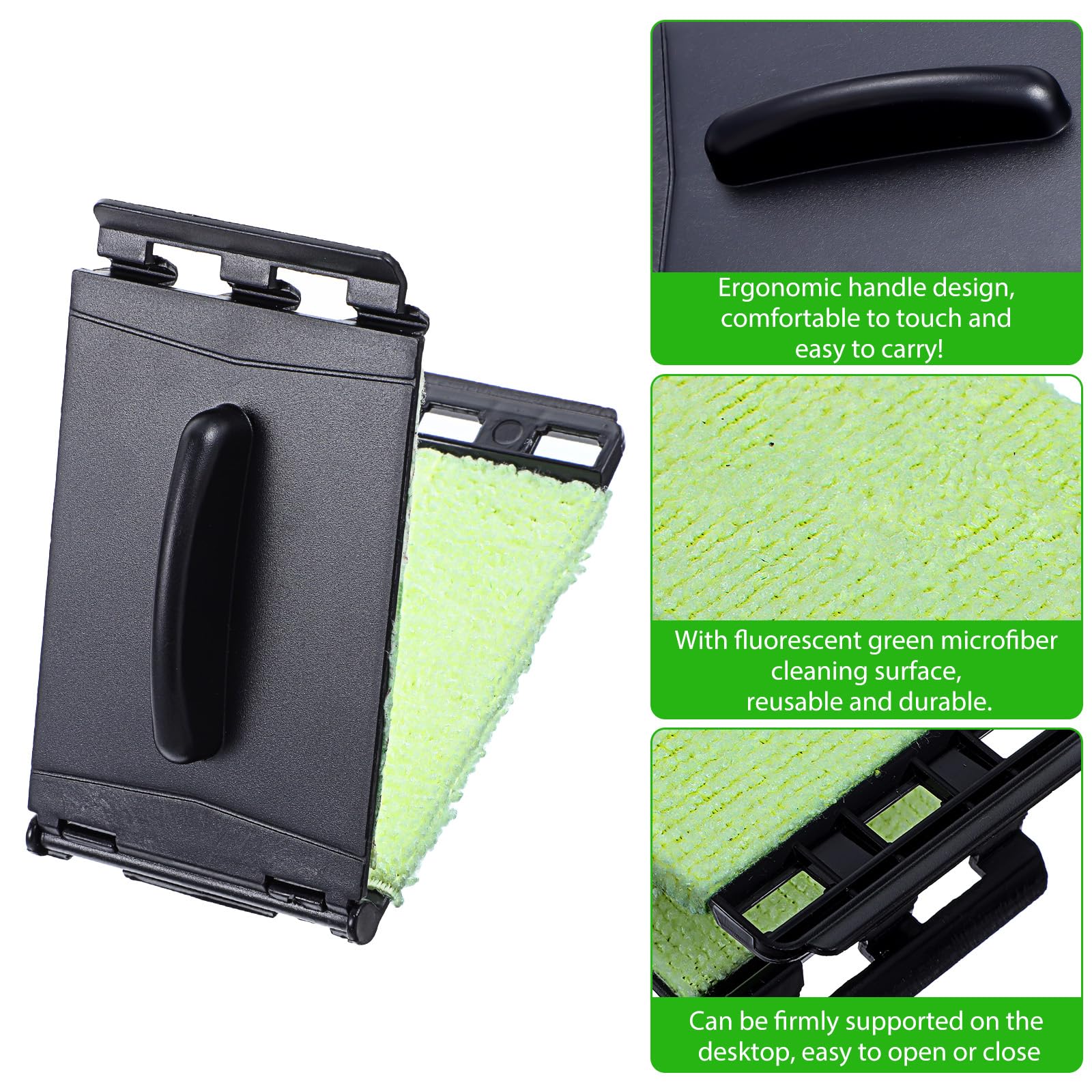 Xinjoduz 2 PCS Guitar String Cleaner, Fretboard Cleaner Wiper Guitar Polishing Cloth Tool Scrubber Violin Cleaning Cloth Maintenance Care Kit for Bass Ukulele Electric Guitars(Black & Green) - Image 4