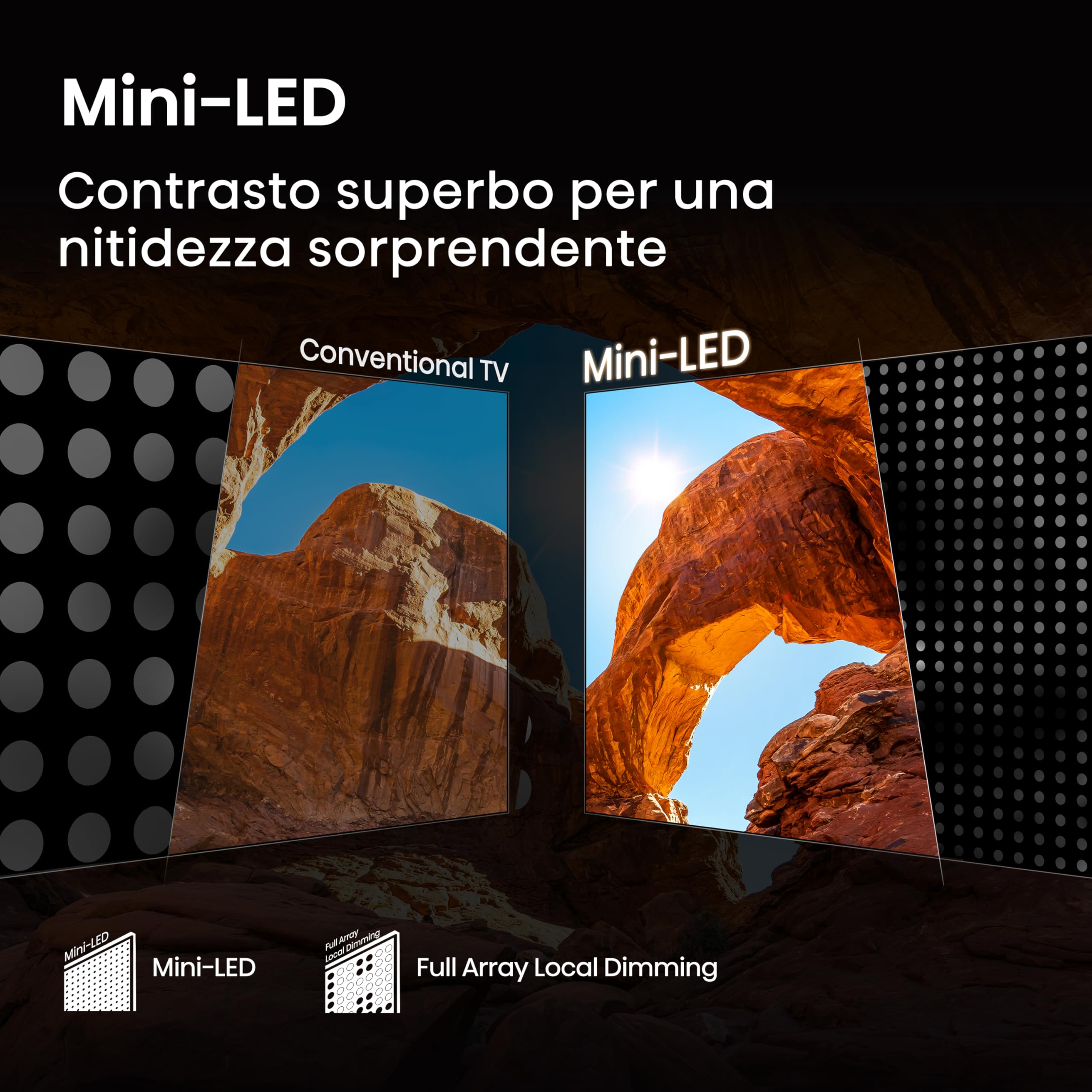 Hisense 50" Mini-LED 4K Smart TV 50U72Q 144Hz Dolby Vision IQ HDR10+ Game Mode PRO Dolby Atmos 2.1