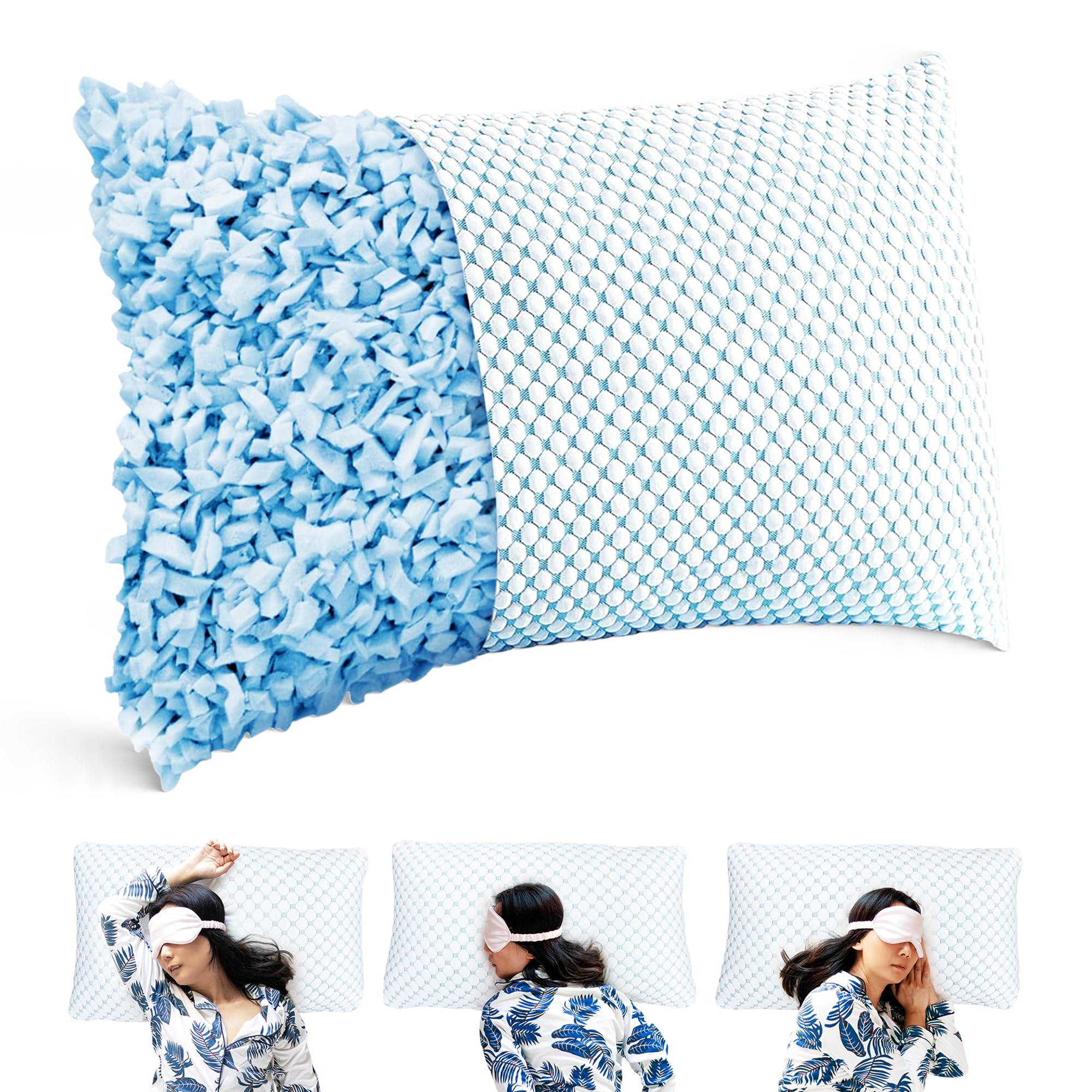 Oreiller 50x70 cm à mémoire de forme MKS pour des nuits fraîches et relaxantes