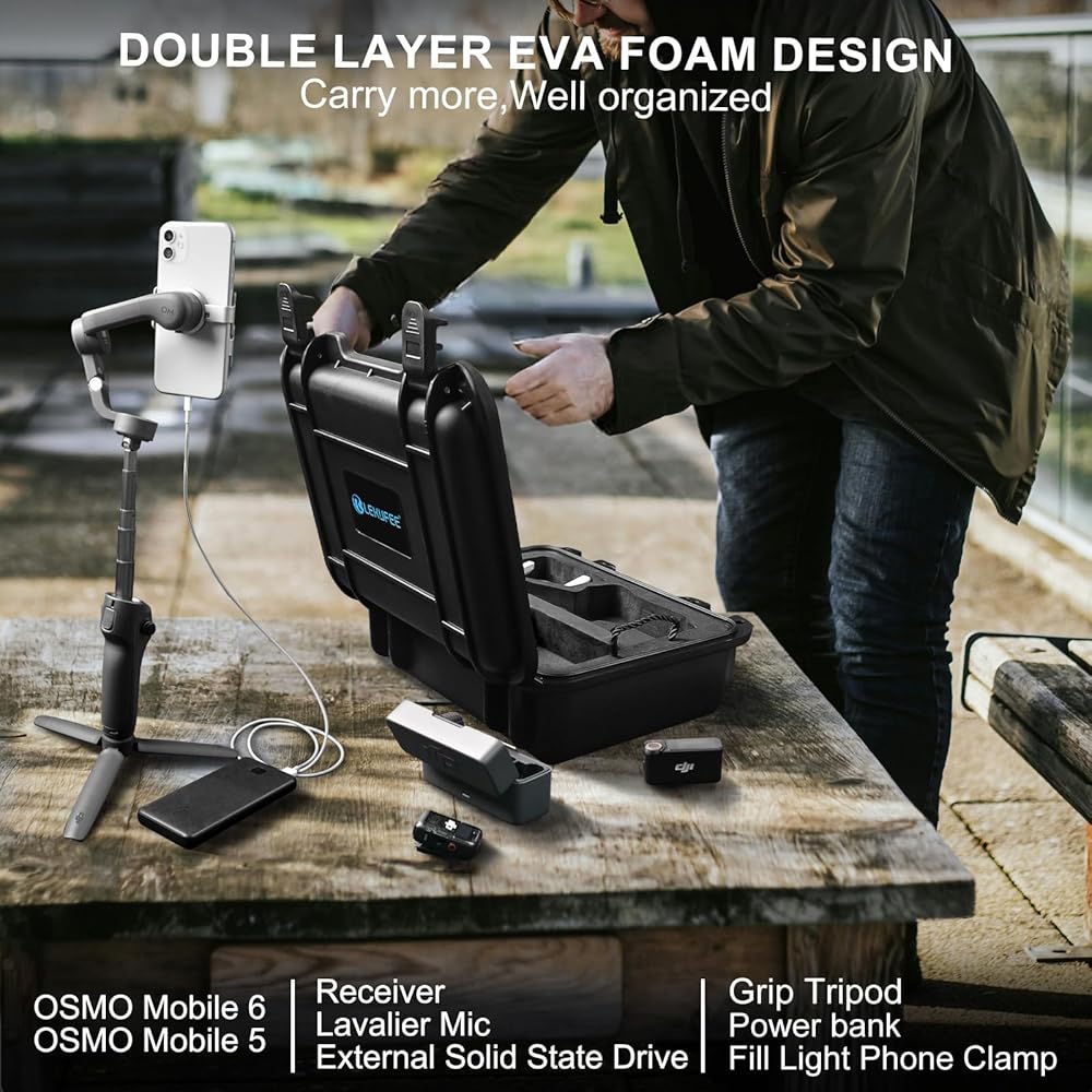 Amazon.com : Lekufee Waterproof Hard Case for DJI Osmo Mobile 6/5 Amazon.com : Lekufee Waterproof Hard Case for DJI Osmo Mobile 6/5