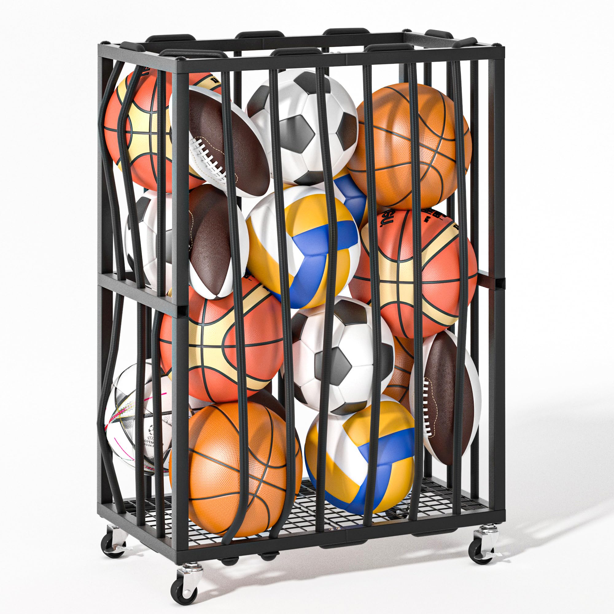 Cakokow Ball Sports Organizer Storage Cart