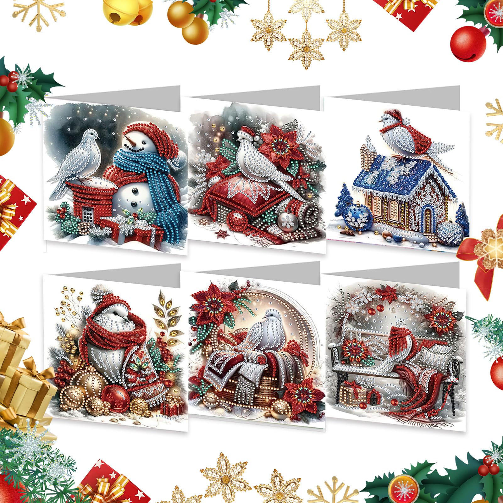 Cuadros Decorativos 8 Uds. Tarjetas De Felicitación Con Pintura De Diamantes DIY, Postales De Mosaico De Agradecimiento Hkdz17 Sywqhk Nuevos Originales