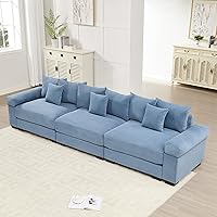 Vista 36 de Sofás seccionales de pana de 92 pulgadas para sala de estar, cómodo juego de sofás seccionales de gran tamaño con asiento profundo, sofás grandes