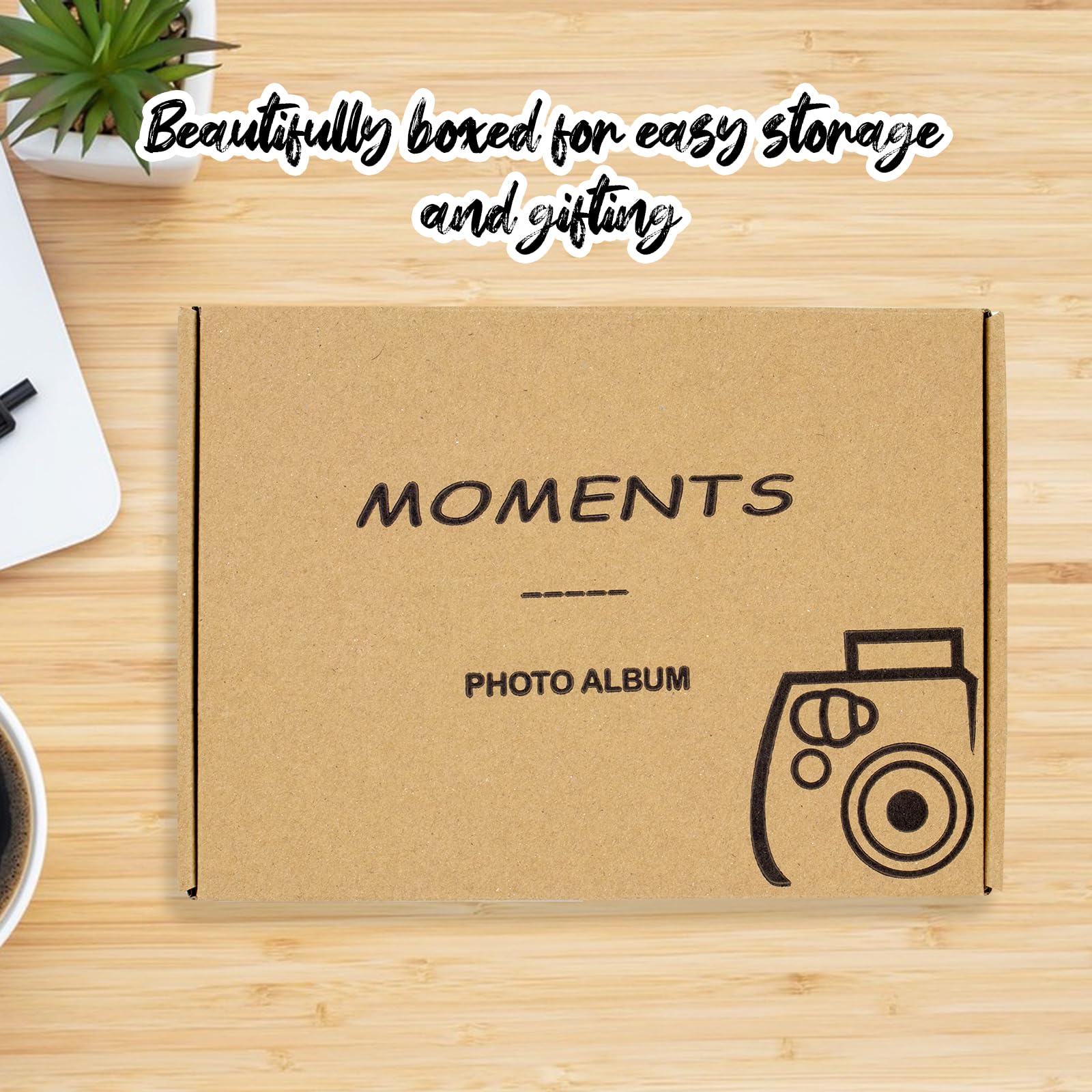 Album fotograficzny dla dzieci, twarda okładka, album fotograficzny dla dzieci, natychmiastowy aparat fotograficzny, papier z akcesoriami DIY (niebieski)