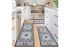 Boho Kitchen Rugs Sets with Runner - Non-Slip Kitchen Floor Mat Carpet