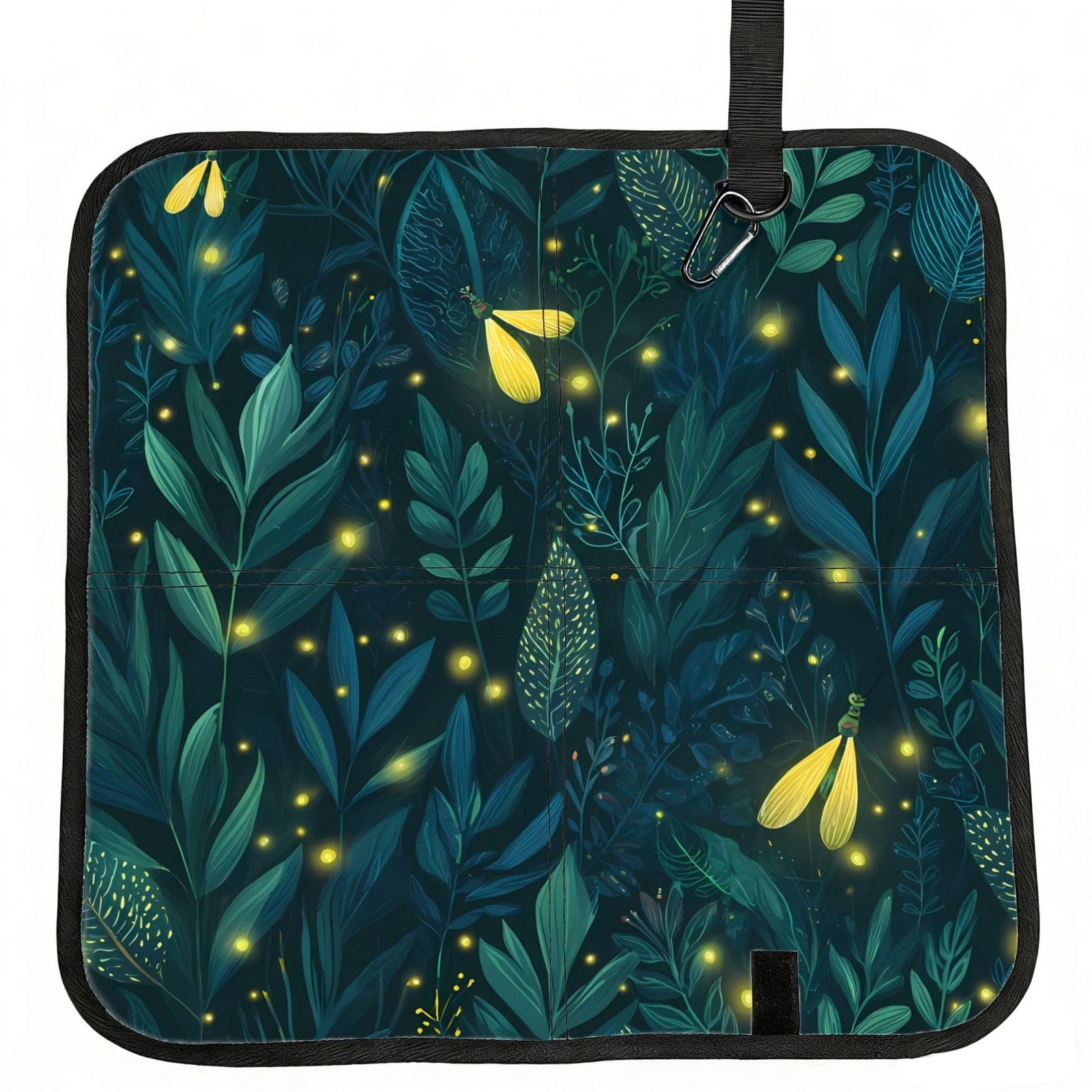 MROWYC Firefly Printed Foldable Seat Cushion - Portable with Carabiner, for Stadium, Camping, Hiking