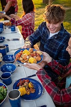 Amazon.com : GSI Outdoors Sierra Enamel Table Set for Four with Amazon.com : GSI Outdoors Sierra Enamel Table Set for Four with
