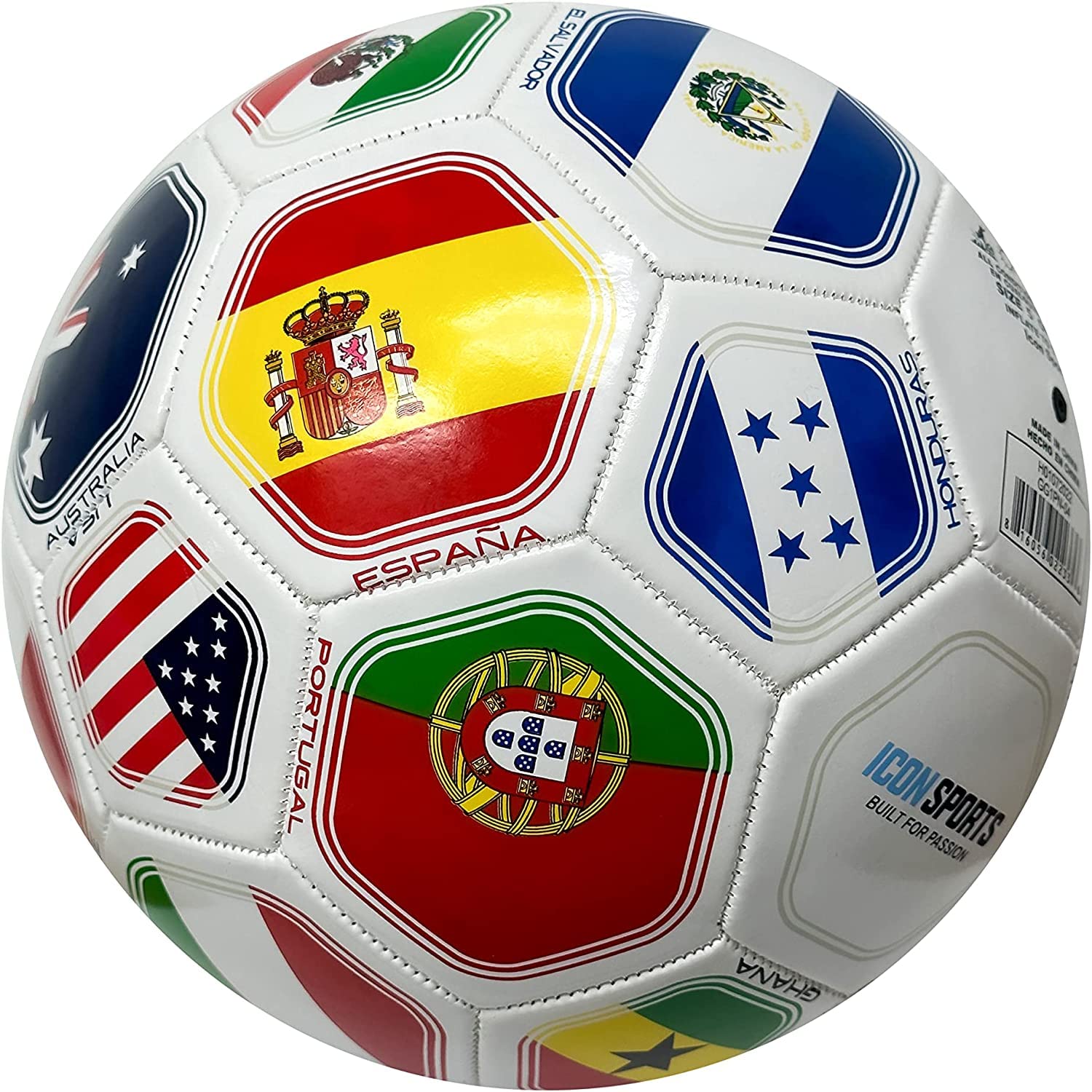Tripact Inc Country Flags Soccer Ball Size 5, World Club National Teams, Flag Soccer Ball Size 5 World Cup Ball