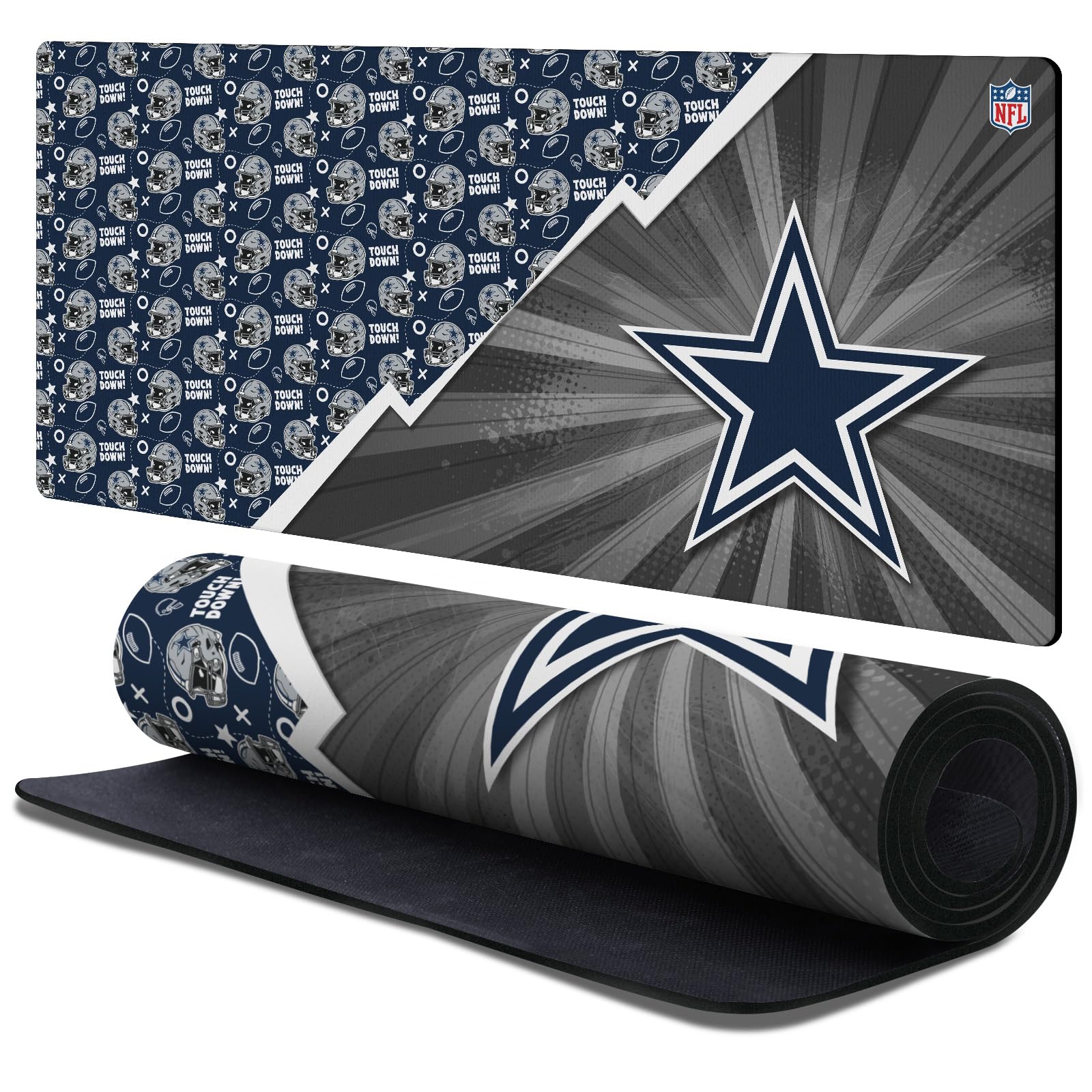 Head Case Designs Officially Licensed NFL Helmet Pattern Dallas Cowboys 37.4 x 15.75 x 0.16 inches (900 x 400 mm) - XL Gaming Office Desk PC Keyboard Mouse Mat Pad