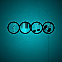 Music Studio Wall Sign With Led Light, Music Decor, Musical Instruments Led Sign, Musician Gift, Music Room Sign, Music Studio Wall Sign, Birthday Xmas Christmas Gifts, RGB 16 Colors Changing