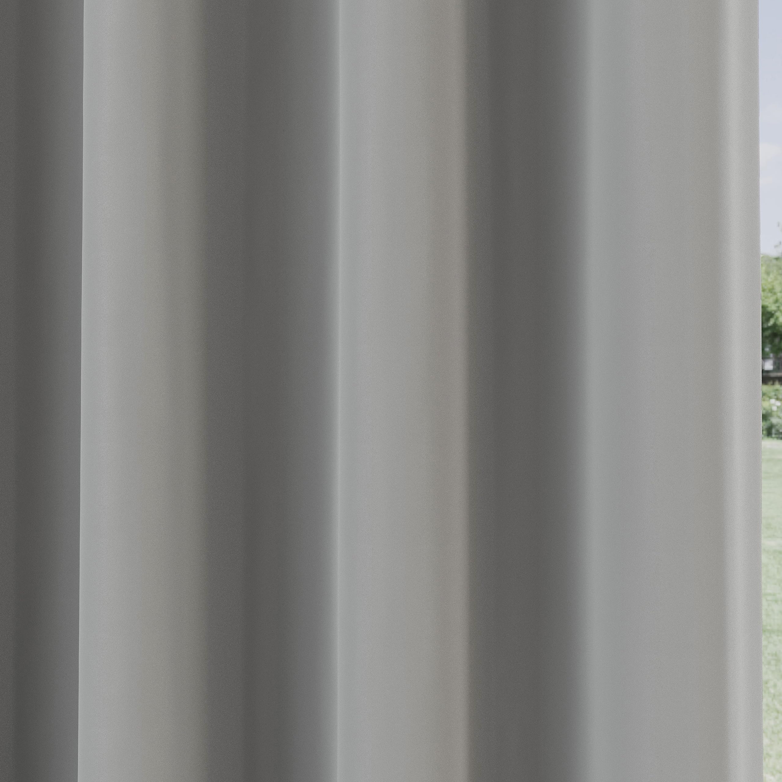 Enhanced Living Nightfall Plain Supersoft Grey Thermal Blockout Single Eyelet Door Curtain, 66 x 84 inch (168 x 214cm) - Image 3