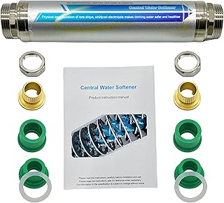 Salt-Free Whole House Water Descaler-1.2" and ¾ NPT Water Descaler System, Prevents Limescale in Pipes, Water Heaters & Boilers, 10-Year Durability, No Salt or Maintenance