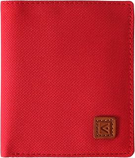 Kelile India Fabric Wallet for Unisex Slim Design with Water-Resistance Khadi Look - No Leather (RED) Price In India