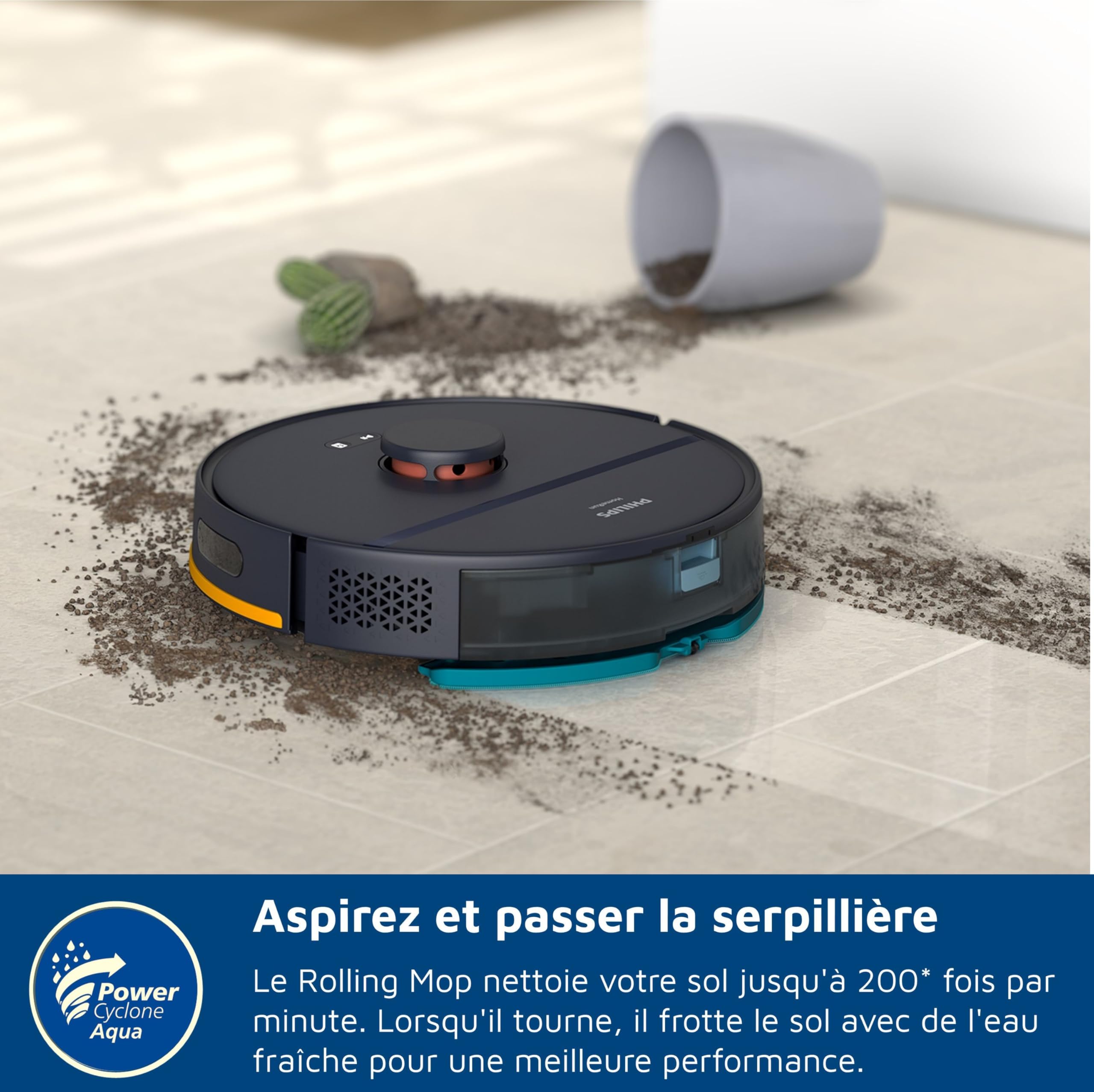 Aspiradora robot PHILIPS XU2000/15 - Potencia 6000 Pa - Navegaci?n l?ser