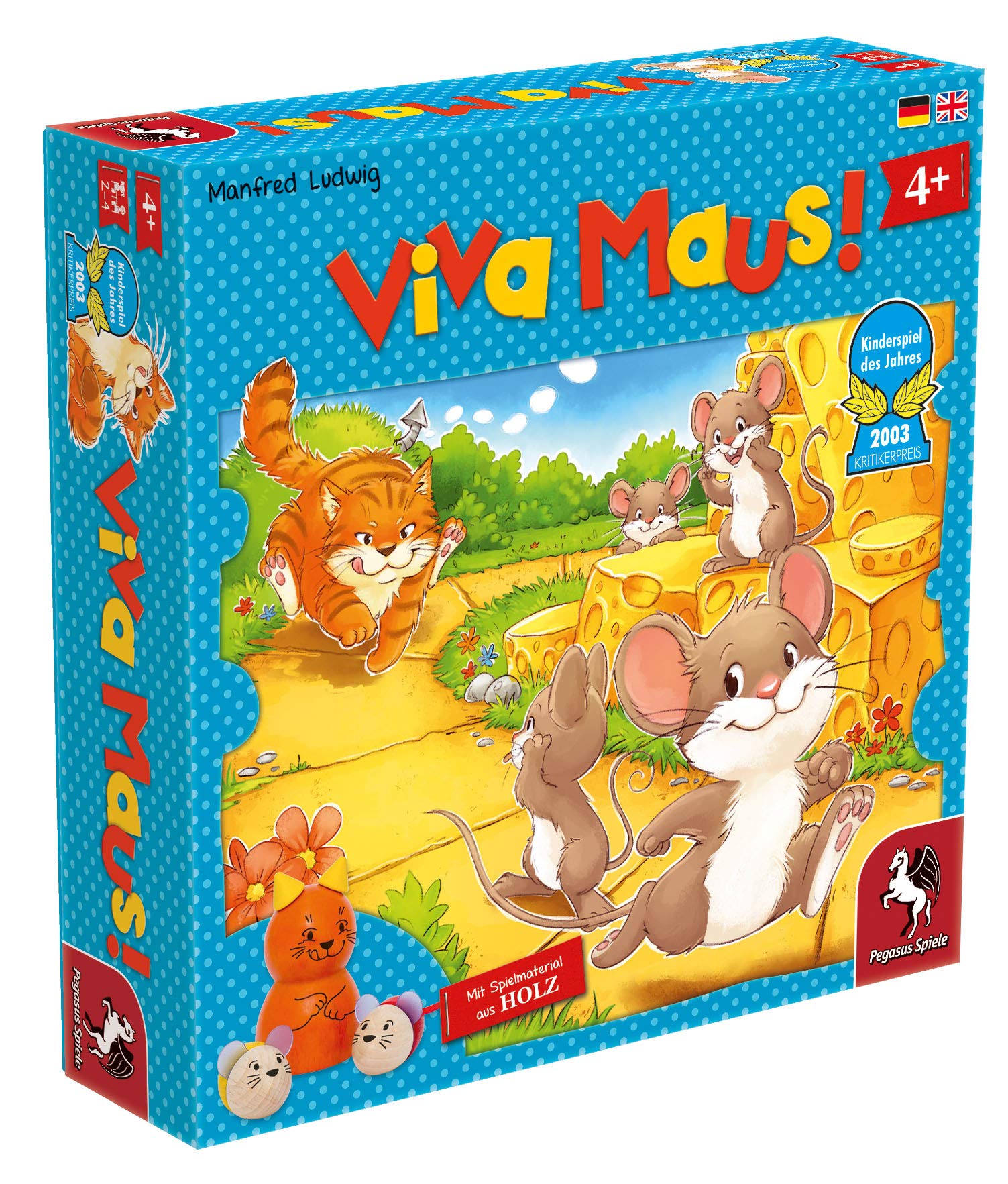 Pegasus Spiele 66004G - Viva Maus, Gelb / Schwarz
