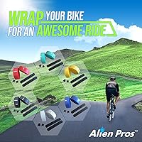 Vista 6 de ALIEN PROS Juego de 6 cintas amarillas para manillar de bicicleta EVA - Envuelve tu bicicleta para un paseo cómodo y impresionante