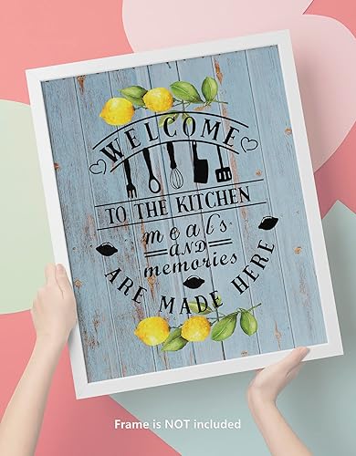 Miniatura 3 de 3 piezas de decoración rústica de limón en acuarela, impresiones artísticas de pared de limón para el hogar, granja, cocina, decoración de cocina,