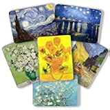 Decorative Art Strong Magnets for Refrigerator Office Kitchen Whiteboard Locker, Gifts for Art Lovers (Vangogh) (6, Large)