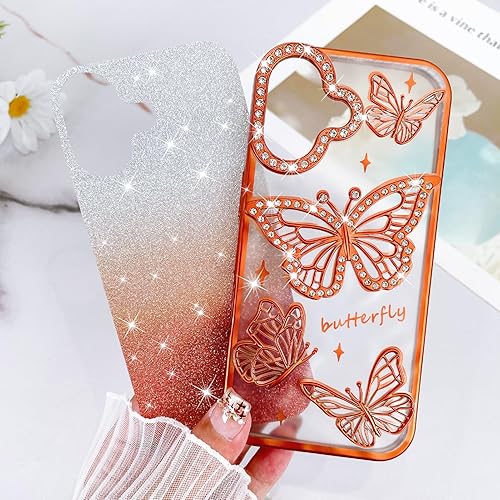 Vista 152 de Fiyart - Funda transparente magnética con purpurina para iPhone 12 para mujeres, con grabado "Love" metálico, protección para cámara y antigolpes