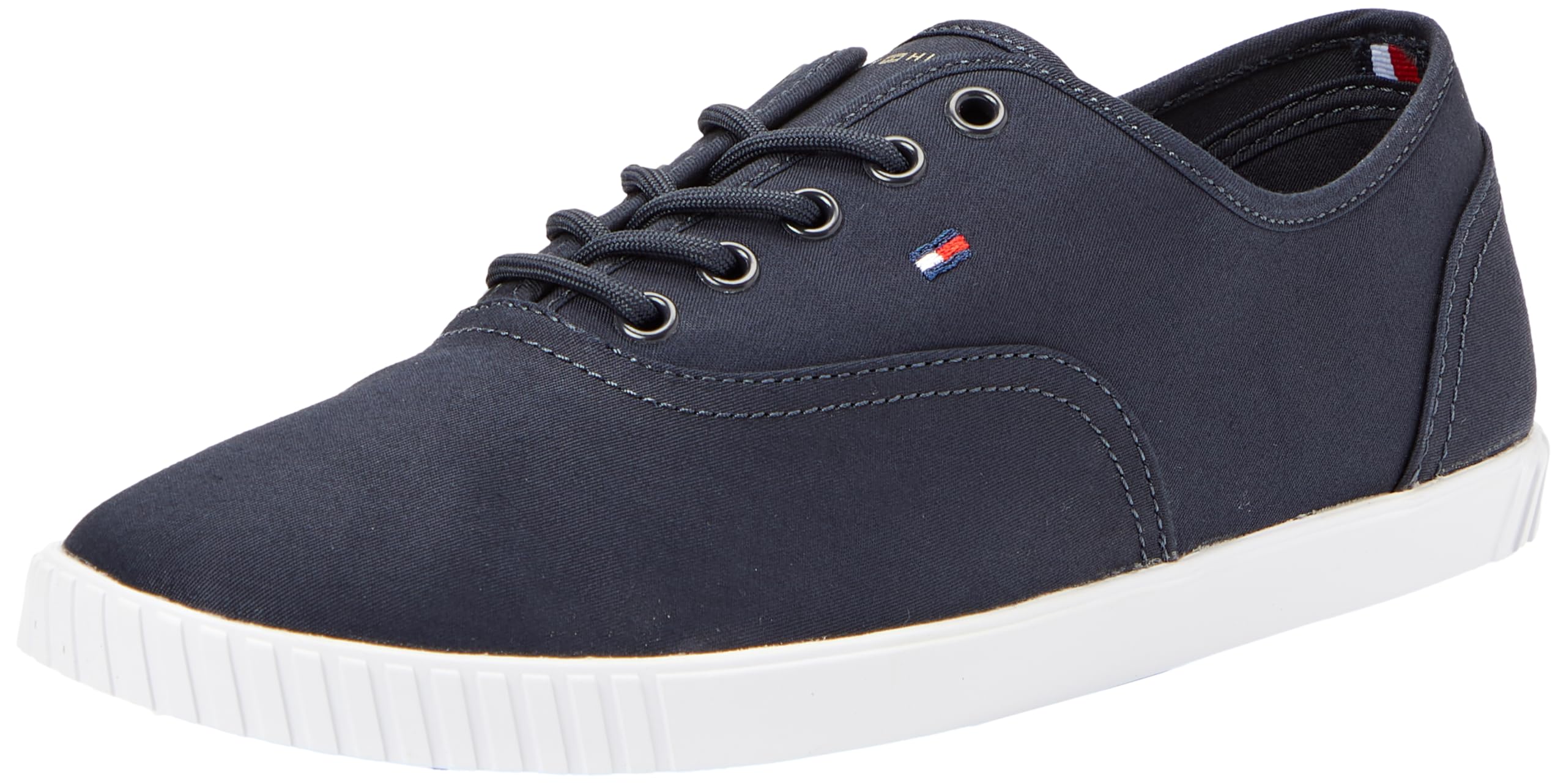 Tommy Hilfiger Zapatillas sneaker Mujer Canvas Lace Up Calzado, Blau (Azul), 40