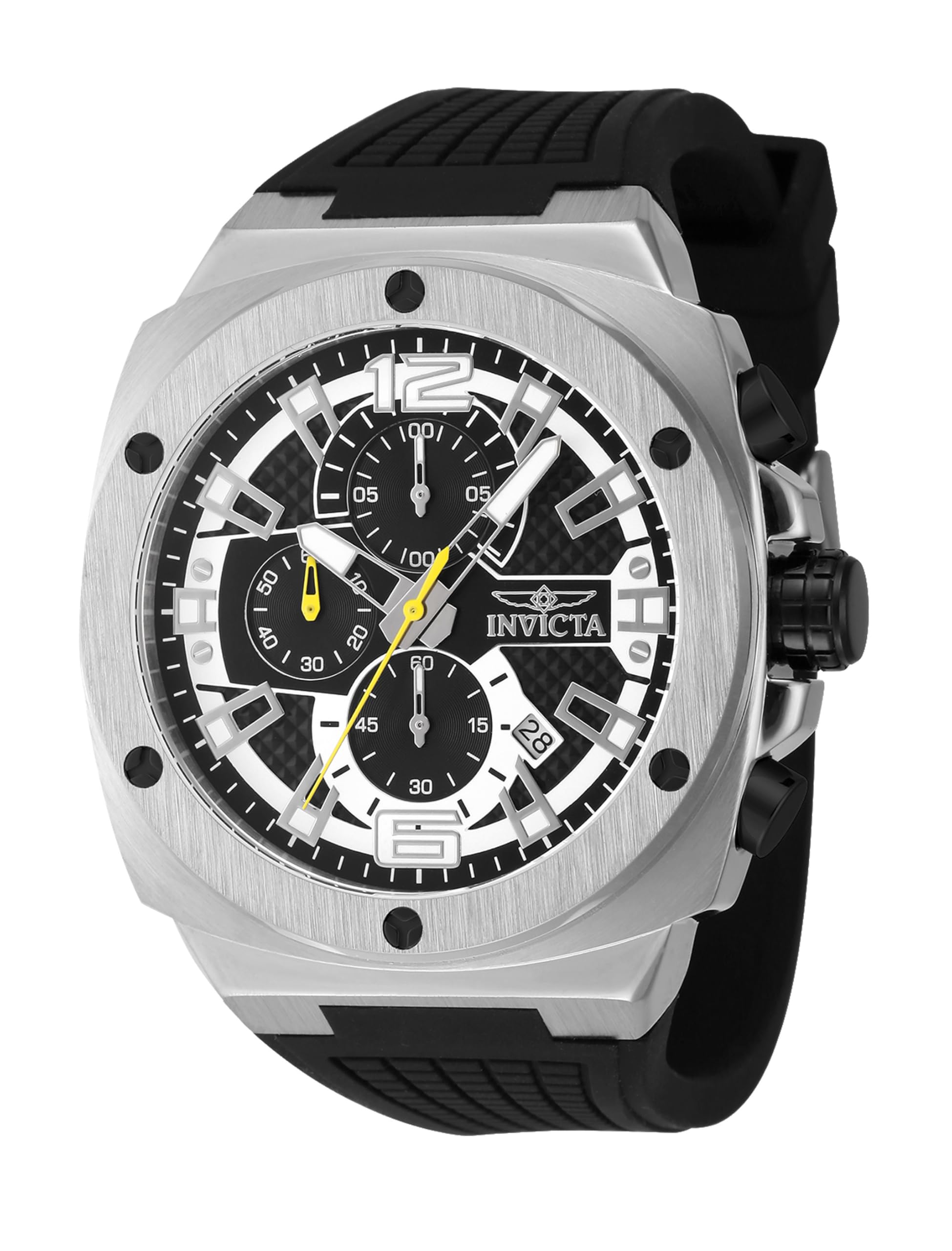 Invicta Racing 48161 Men's Watch - Waterproof - Analogue - Quartz Movement - Stainless Steel with Black dial - 47mm