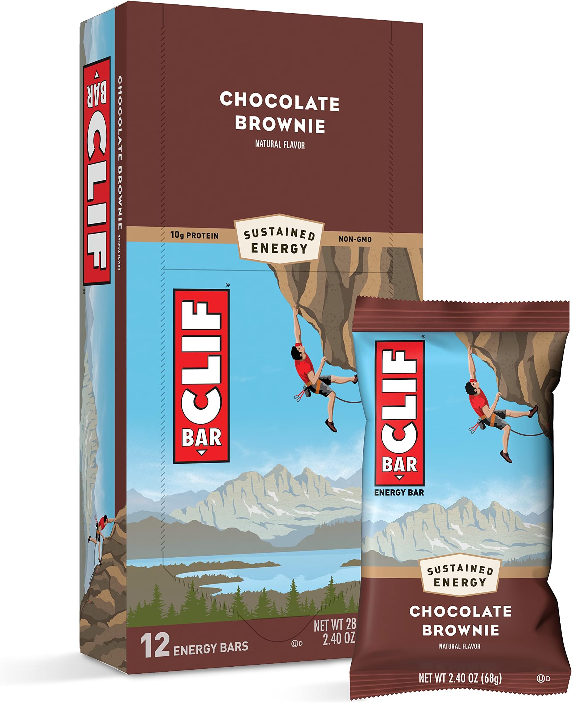 CLIF BarOrganic Energy Bars Box (Chocolate Brownie)