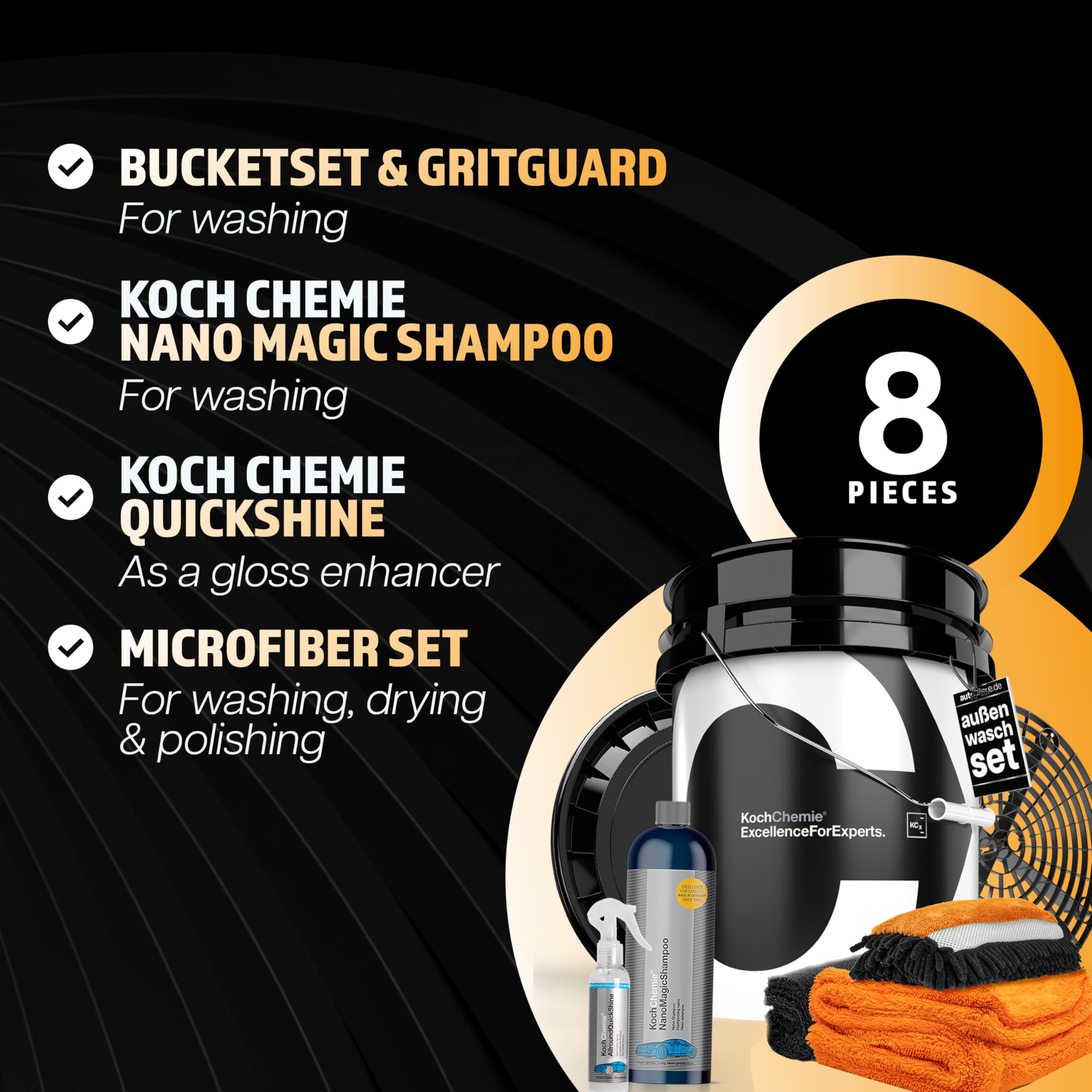 Koch Chemie Wasemmer Koch Chemie Magic Bucket Autowasemmer 20 Liter – Met Grit Guard Zeef En Deksel – Voorkom Krassen Bij Het Wassen Autowas Emmer
