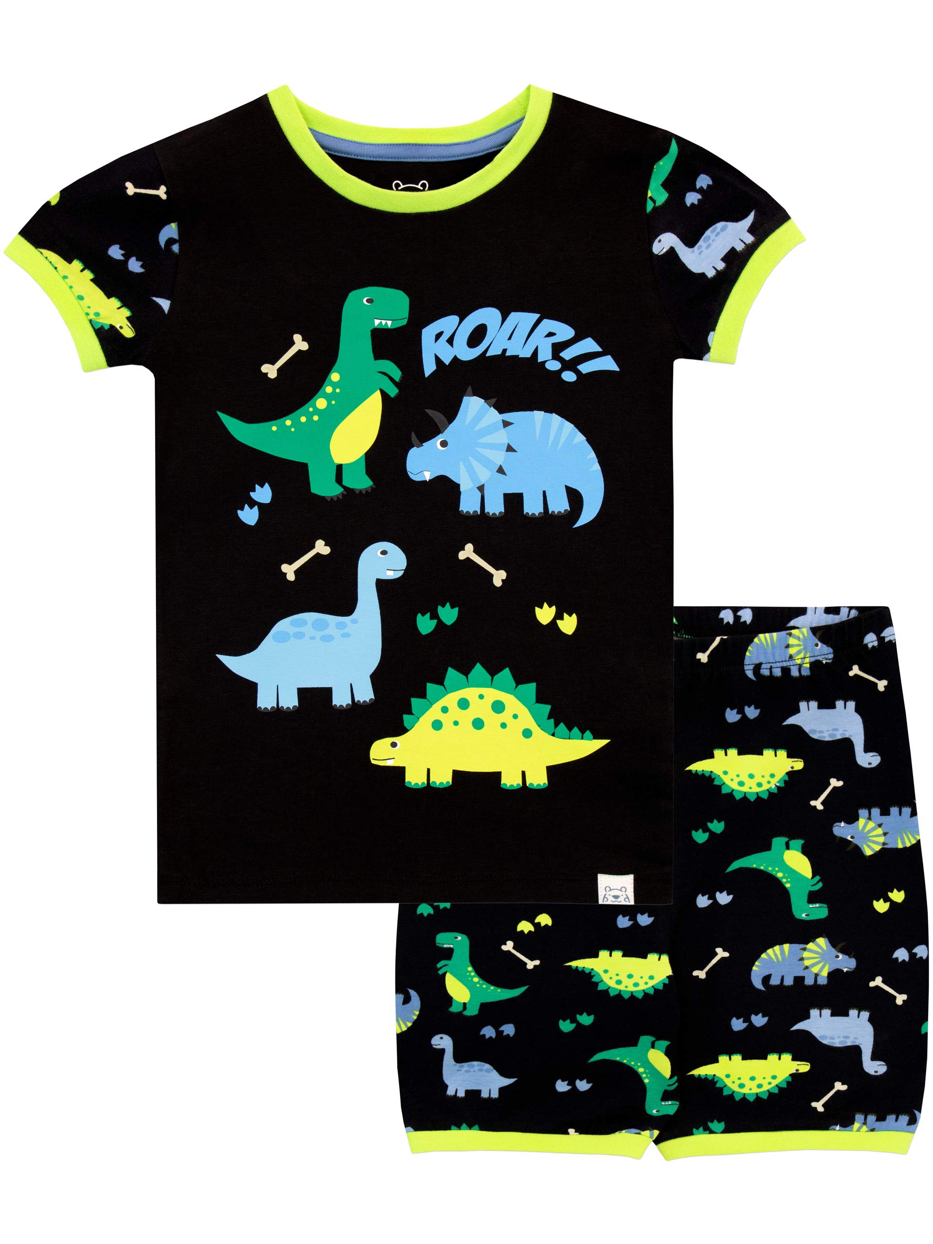 Harry Bear Boys Black Dinosaur Short Pyjamas Age 4 To 5 Years
