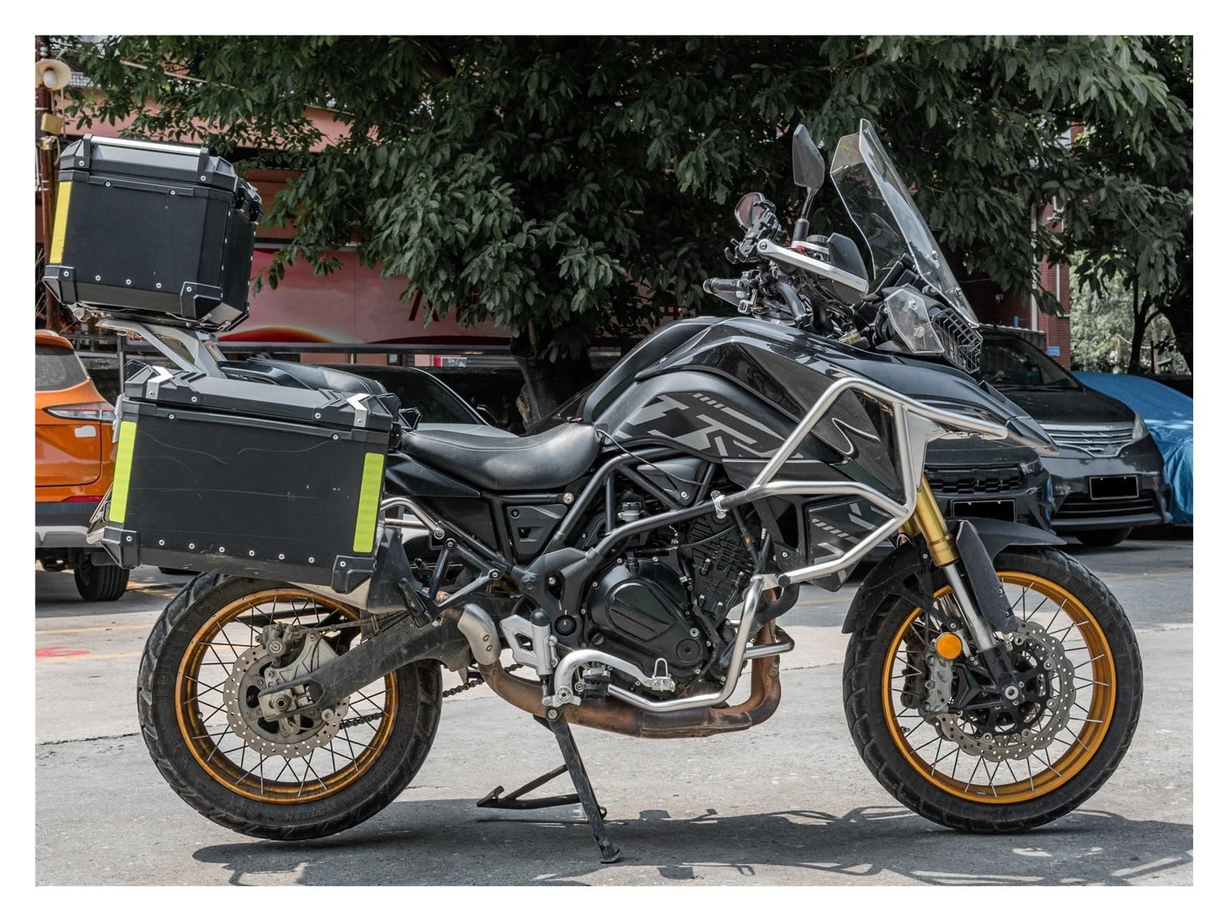 Paramotore Tubolare Per Benelli Per TRK702 Per TRK702X 2022 2023 Moto Barra Protezione Superiore Inferiore Protezione Motore Telaio Paraurti Protezione Anticaduta Motorcycle motore Paraurti