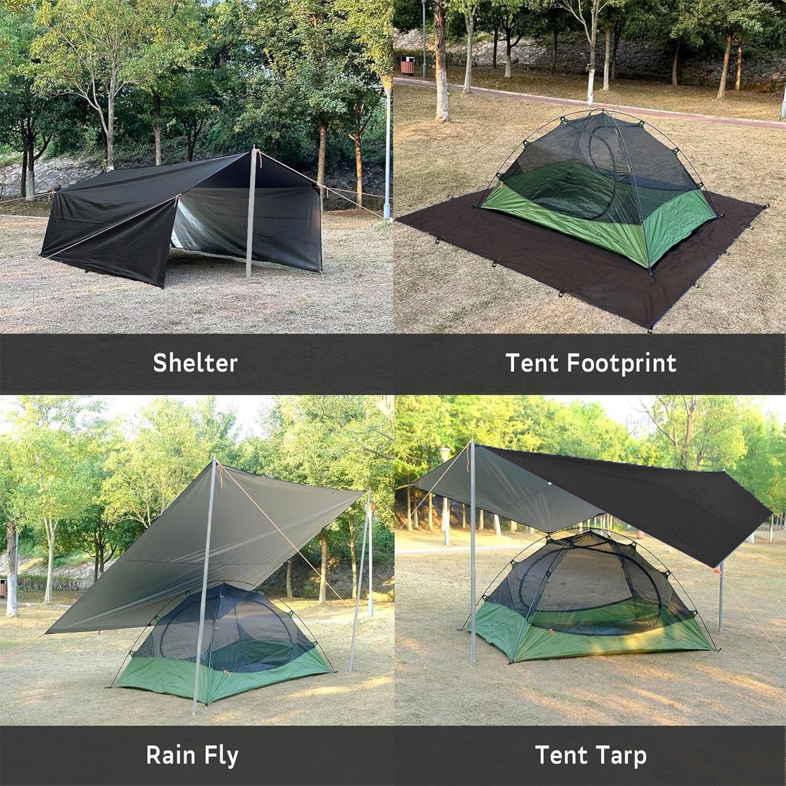 Plandeki kempingowe Markiza Plandeka Schronienie Przeciwdeszczowe Sprzęt | Tarp Turystyczny Na wędrówki, trekking, plażę, outdoor, park, trawnik,
