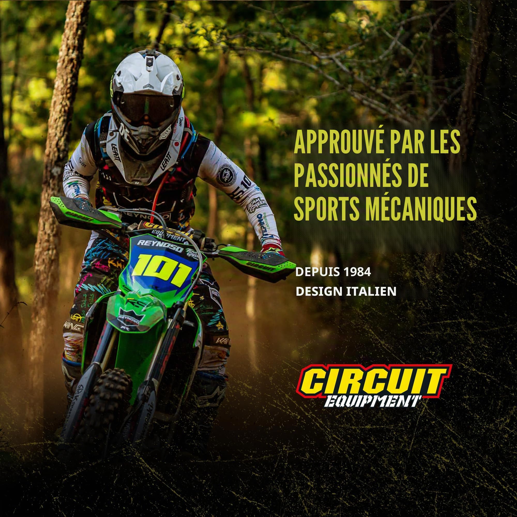 Circuit Equipment PM038-2D1 Protèges Mains Dakar Universal Carbon/Noire