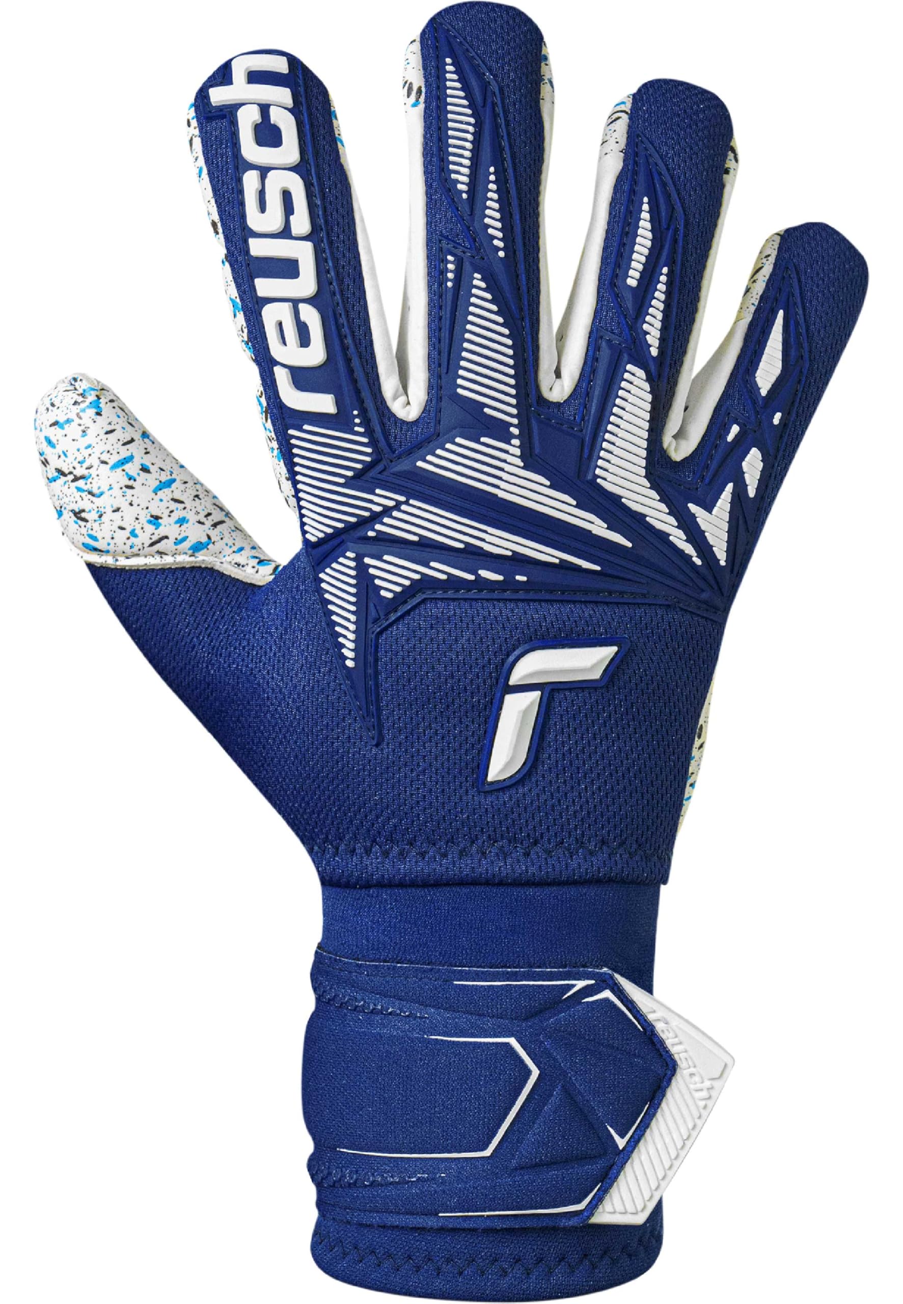 Reusch Guanti da portiere professionale per adulti | Protezione delle dita | Ottima presa | Schiuma antiscivolo da 4 mm | Per allenamenti e partite | Erba sintetica ed erba naturale | Taglie 7,5-12