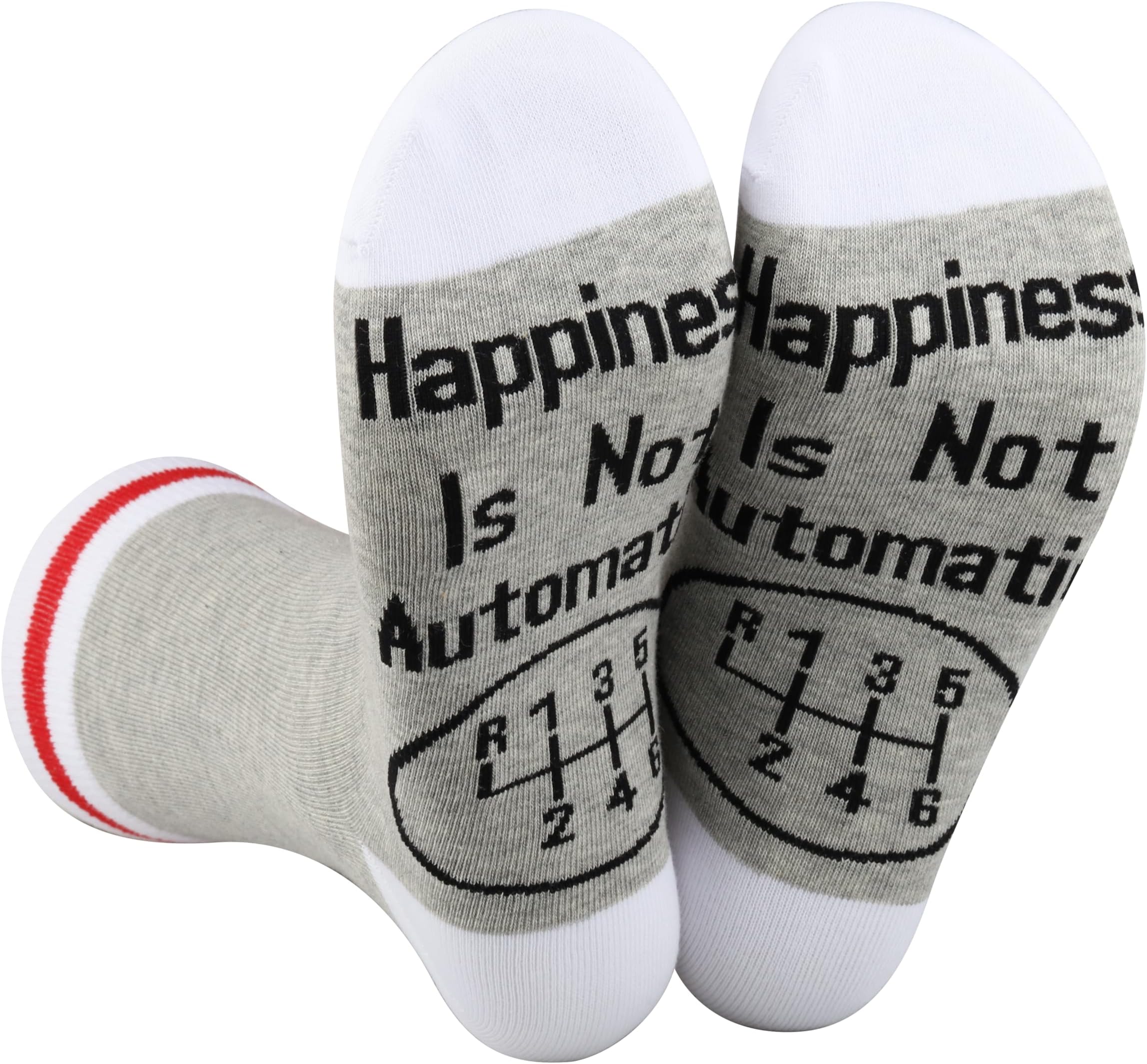JNIAPManual Car Socks Manual Car Lover Gifts 6 Speed Gear Shift Gifts Happiness Is Not Automatic Stick Shift Socks