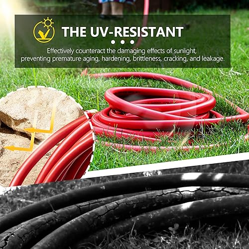 Miniatura 3 de Manguera de goma calientefría de 58 pulgadas de 50 pies, -40  a 190  resistente, flexible, 300 psi, ráfaga de 1000 psi, accesorios de latón de 34