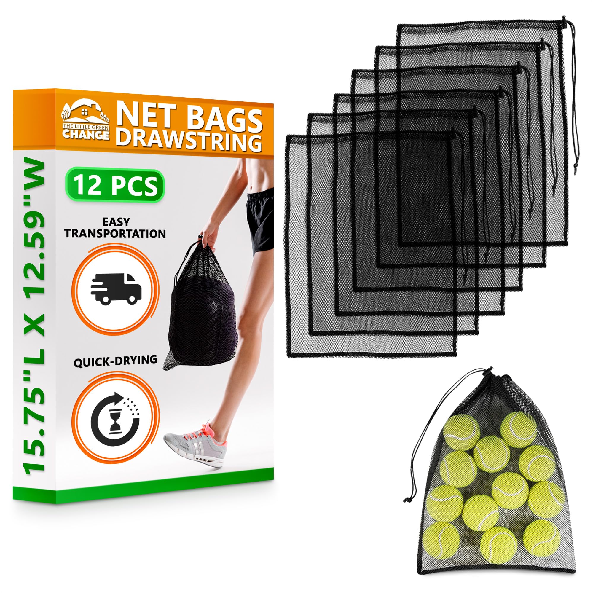 12 bolsas de malla con cordón para lavandería de 13 x 15.5 pulgadas