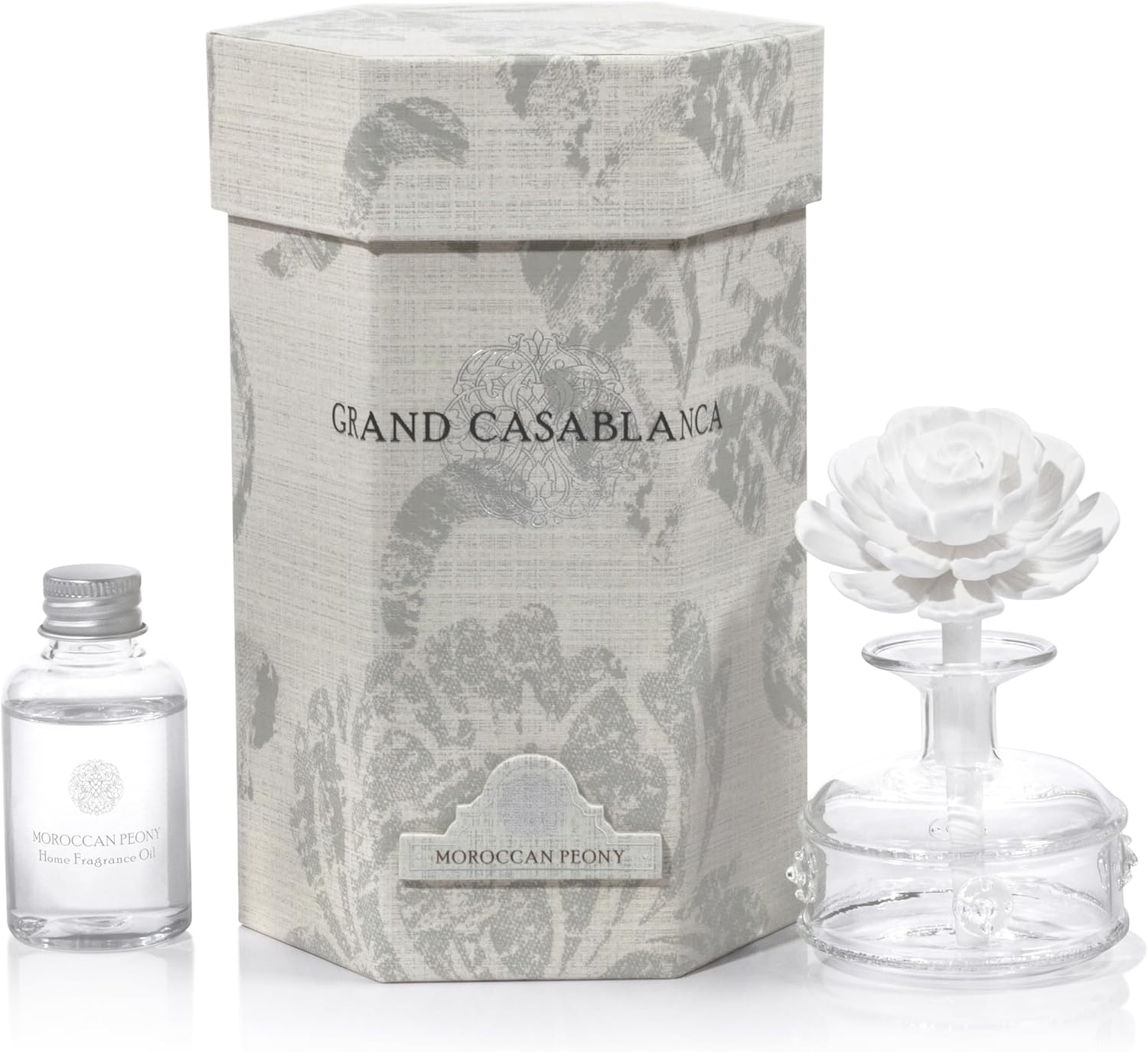Zodax Mini Grand Casablanca Porcelain Diffuser, Moroccan Peon