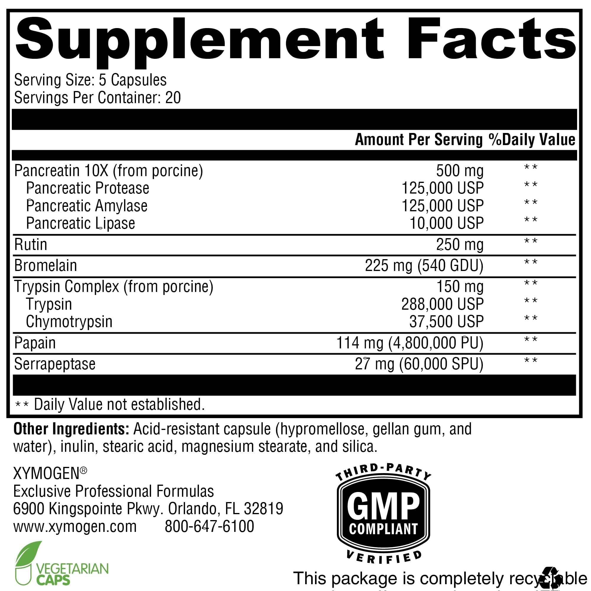 XYMOGEN ProteoXyme, 100 Capsules — Amazon image 2