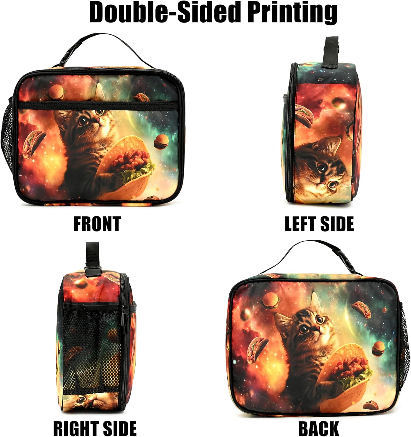 Space Cat Tortilla Insulated Lunch Box