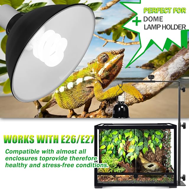 Foto 4 de 6 de NEPTONION Lámpara UVA UVB 5.0 para reptiles, lámpara UV doble de 13 W, lámpara fluorescente compacta