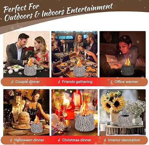 Miniatura 6 de Cuenco para fogata de mesa para interiores mini chimenea con alcohol para frotar  Fogata portátil de etanol  Tazón para fogata de mesa