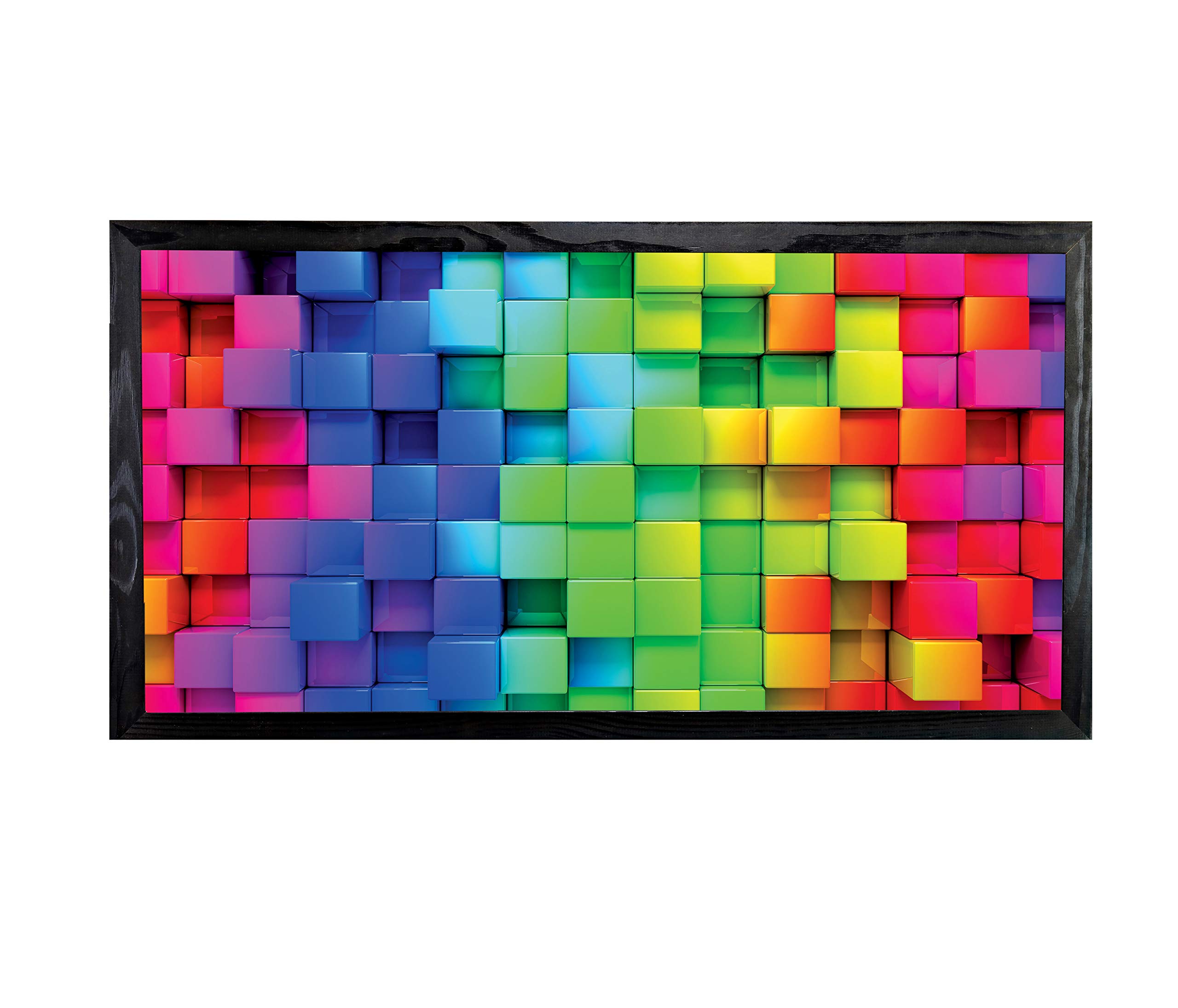 Cuadro en marco, póster moderno de pared artístico, varios temas 50 x 100 cm cuadrados de colores