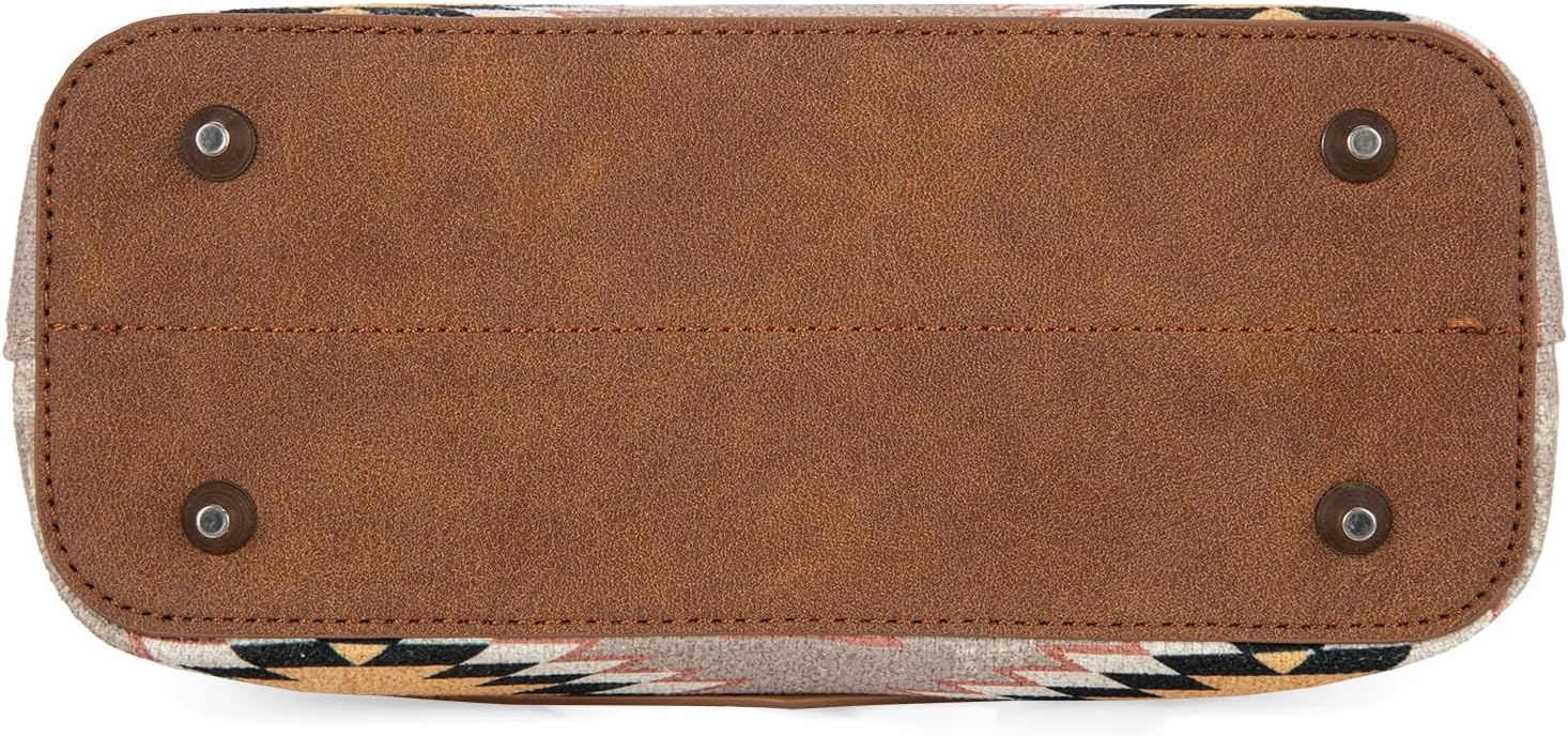 Wrangler Western Hobo Bag for Women Aztec Canvas Shoulder Bag with Wide Strap - Image 7