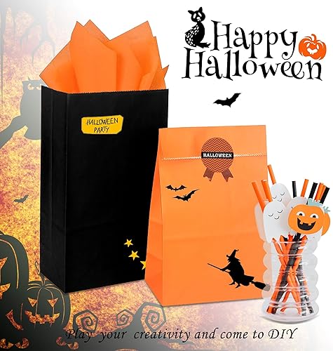 Miniatura 10 de KEYYOOMY Bolsas de papel pequeñas de colores brillantes para bodas, baby shower, fiesta de cumpleaños de niños (arco iris, 50 unidades, 3.5 x 2.4 x