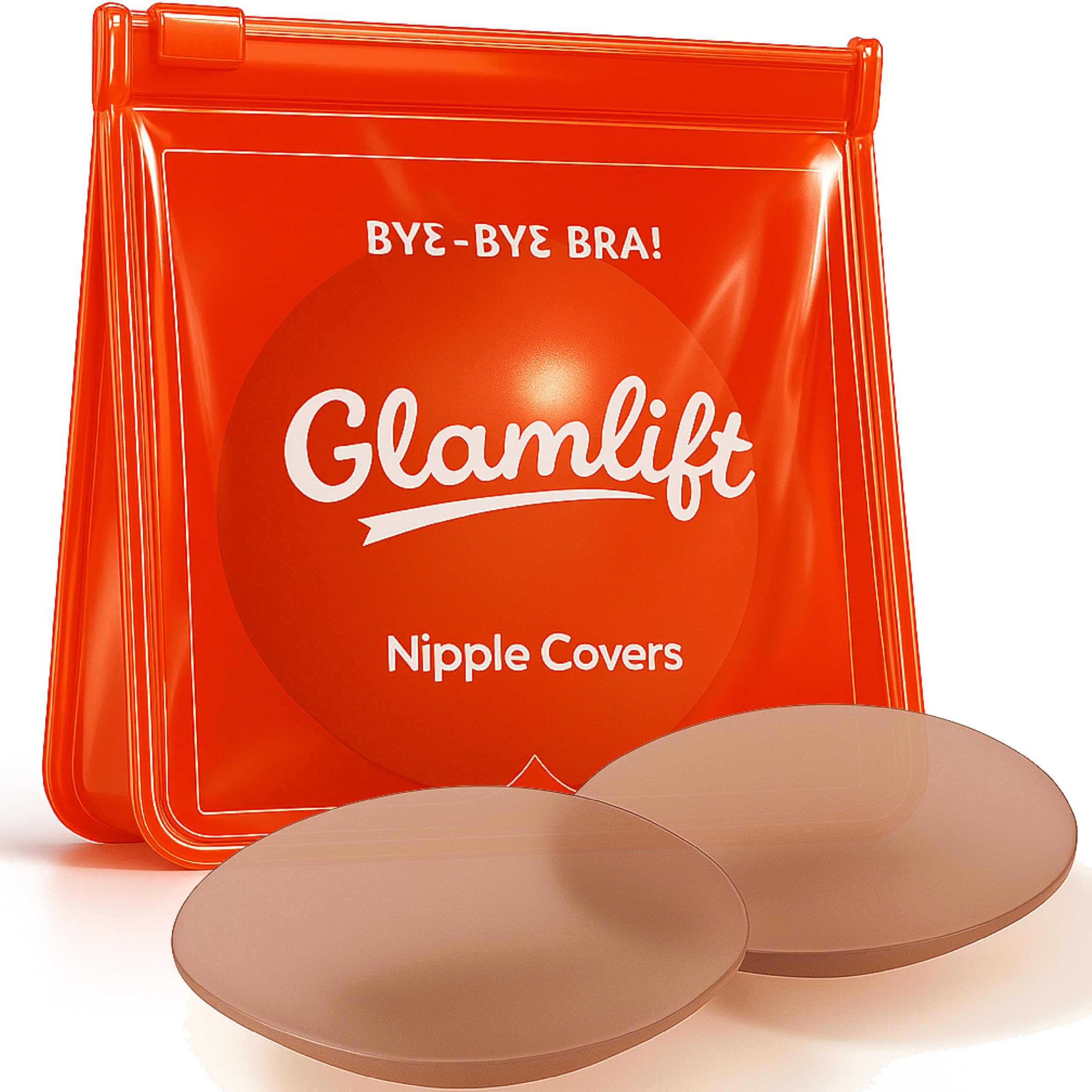 Premium Matte Silicone Nipple Covers. Reusable Zero-Adhesive Pasties with Tapered Edges for Invisible Coverage, No-Show Finish & Skin-Safe Comfort | Washable Up to 30 Uses (Dark) – 8cm (Medium)