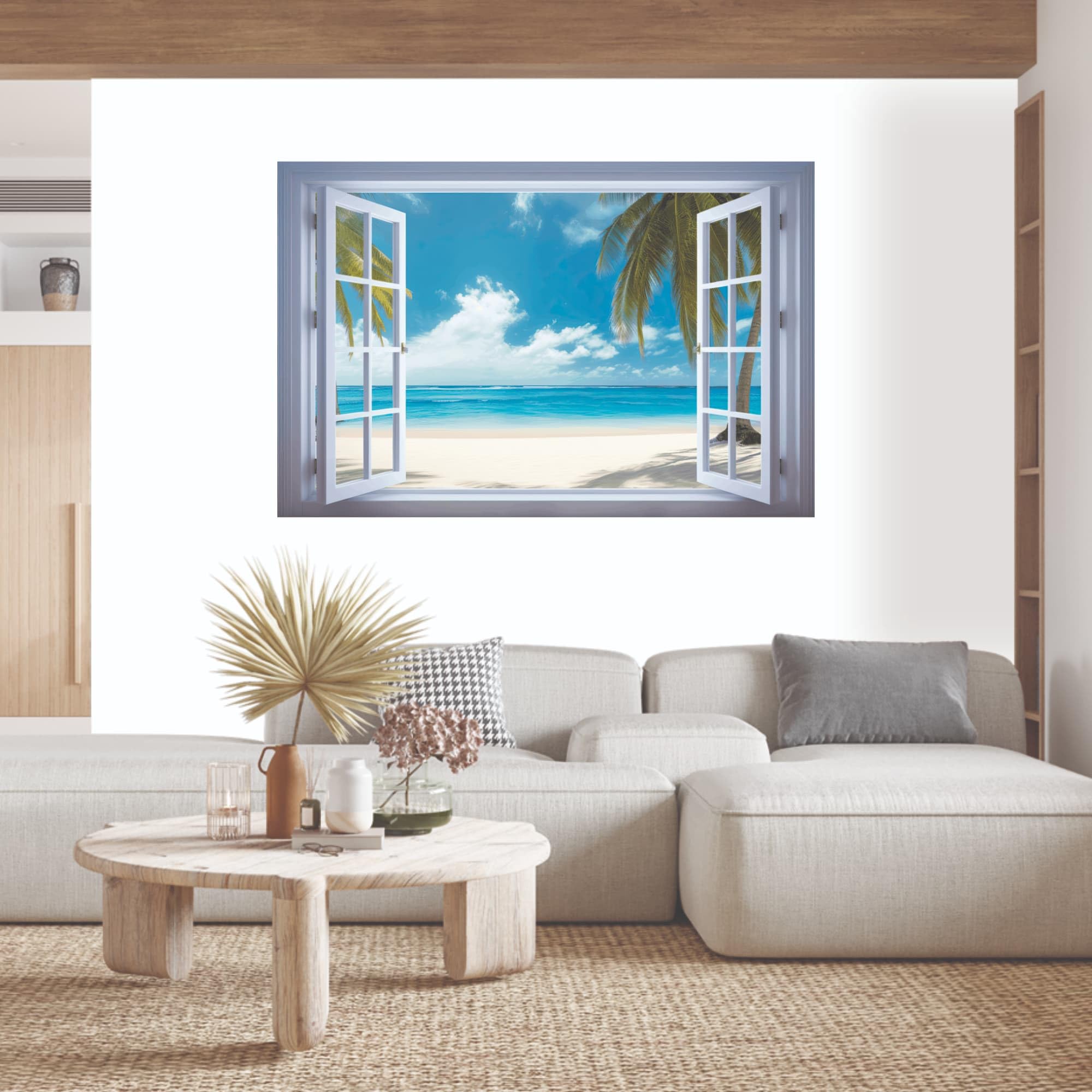 Poster Autocollant 3D Fenêtre Sur La Plage M5503 - Romy - Amovible