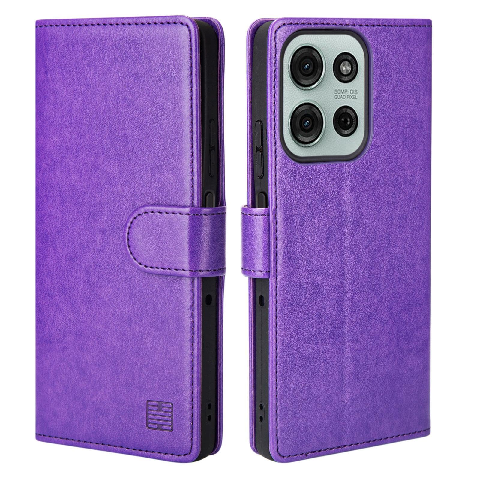 32nd Custodia A Portafoglio Con Protezione RFID Per Motorola Edge 60 Pro – Pelle PU Nera, Supporto E Slot