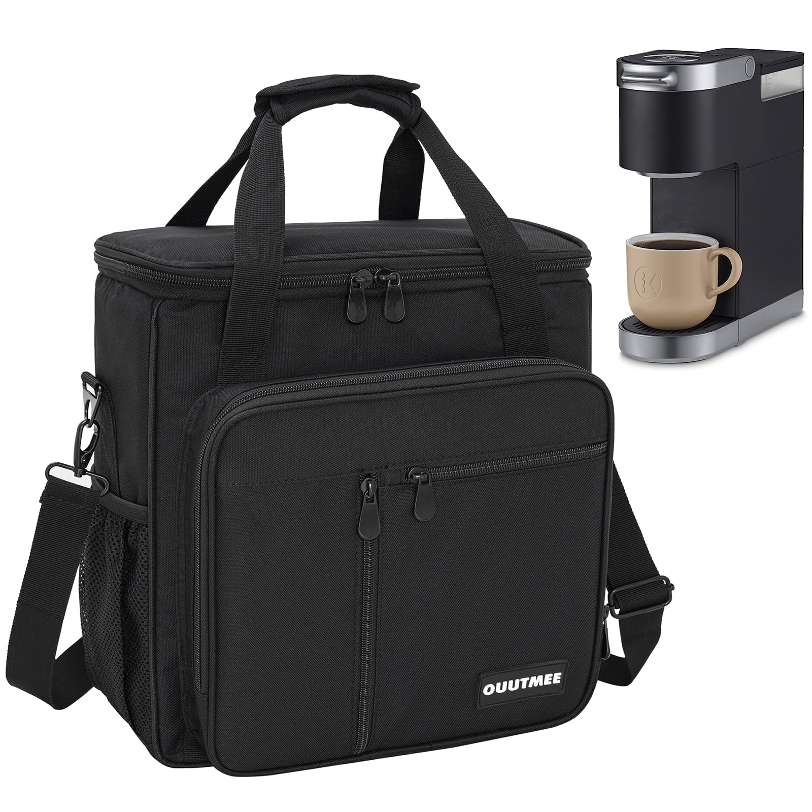 Sponsored Ad - Coffee Maker Carrying Bag Compatible with Keurig K-Mini or K-Mini Plus, Single Serve Coffee Brewer Portable Storage Bag with Extra Pockets, Storage Tote Case With Shoulder Strap