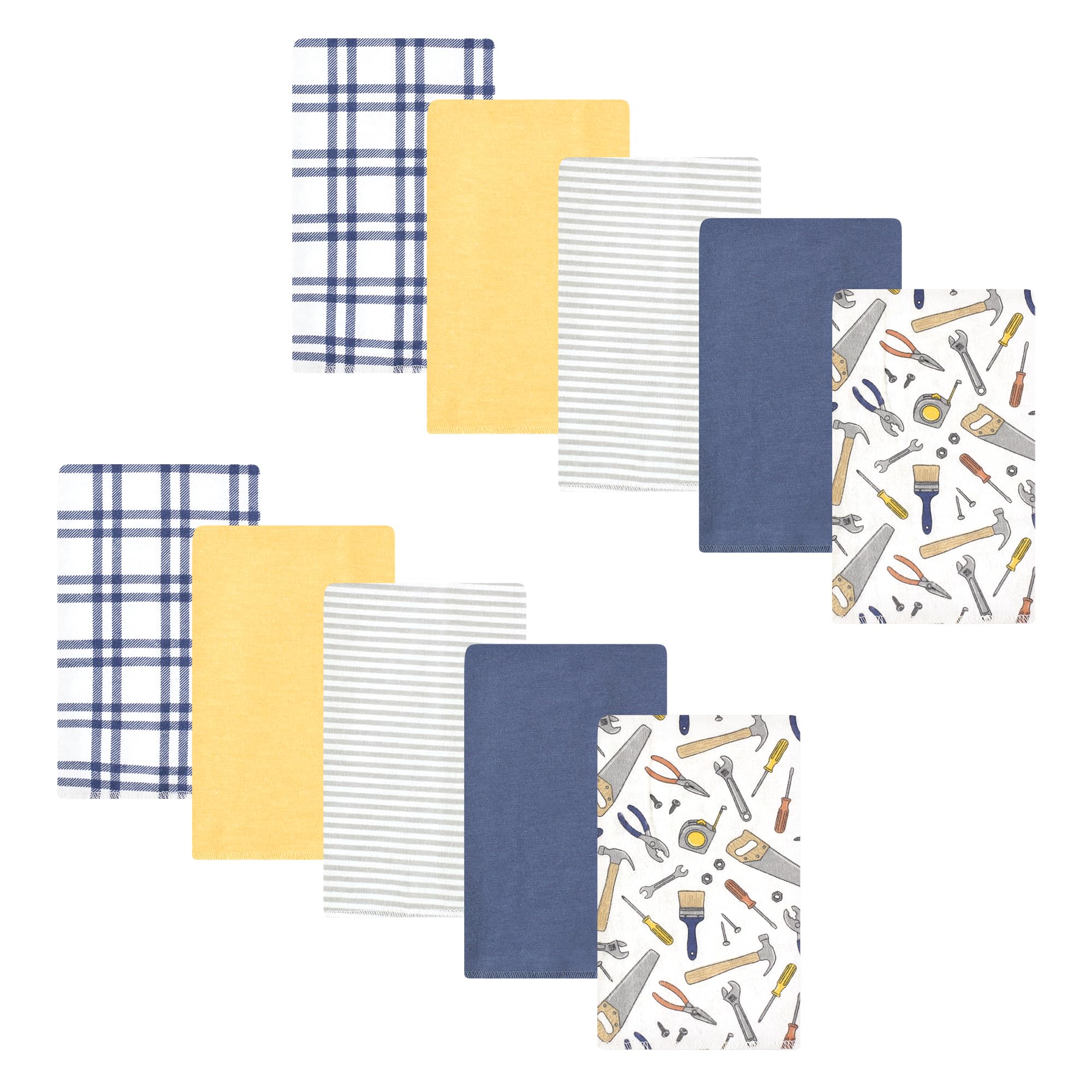 Hudson Baby Pack de 10 piezas de ropa de franela de algodón para bebé, unisex, talla única
