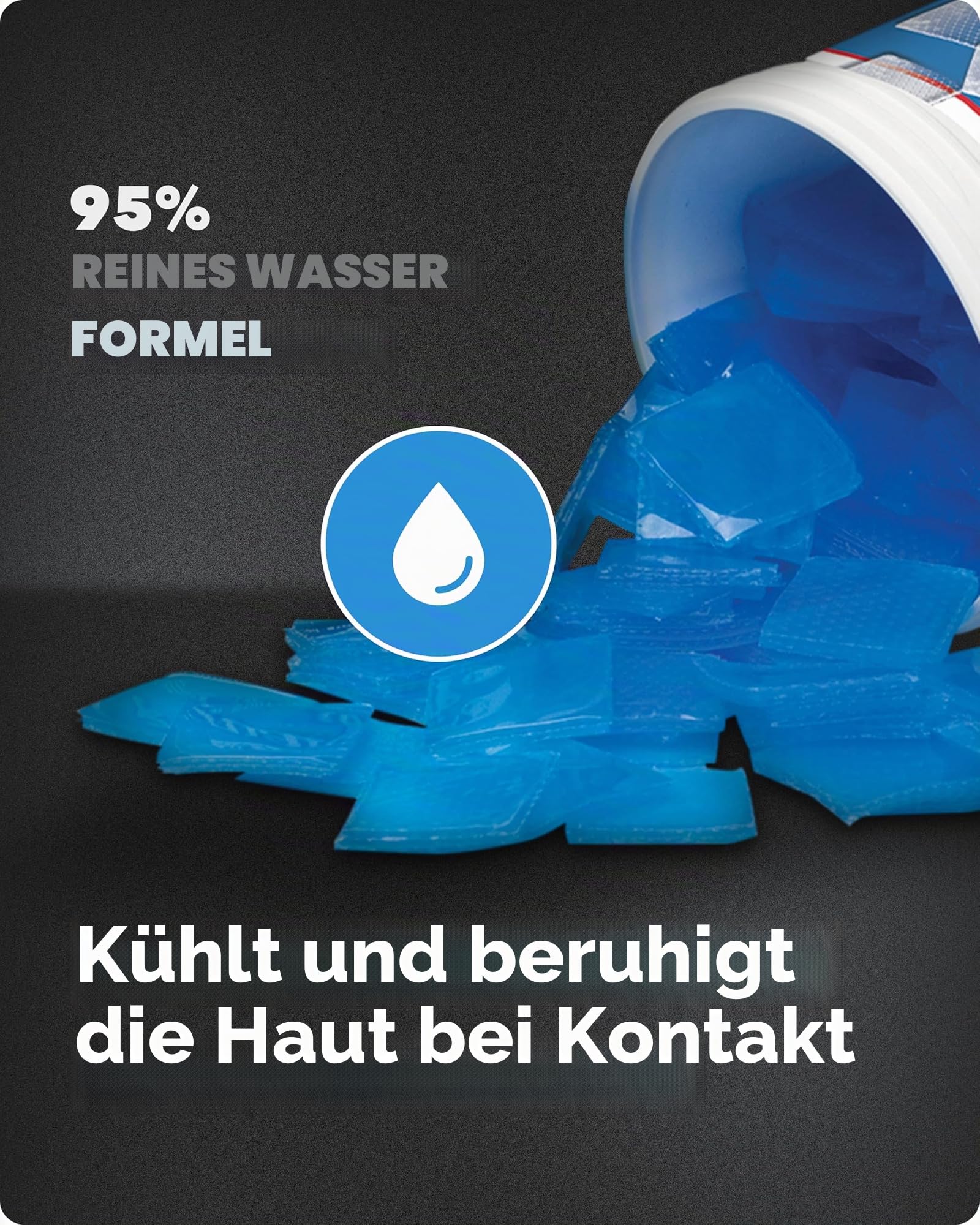 Spenco 2nd Skin 200 Gel-Quadrate (nicht steril), Blau, 2,5 cm