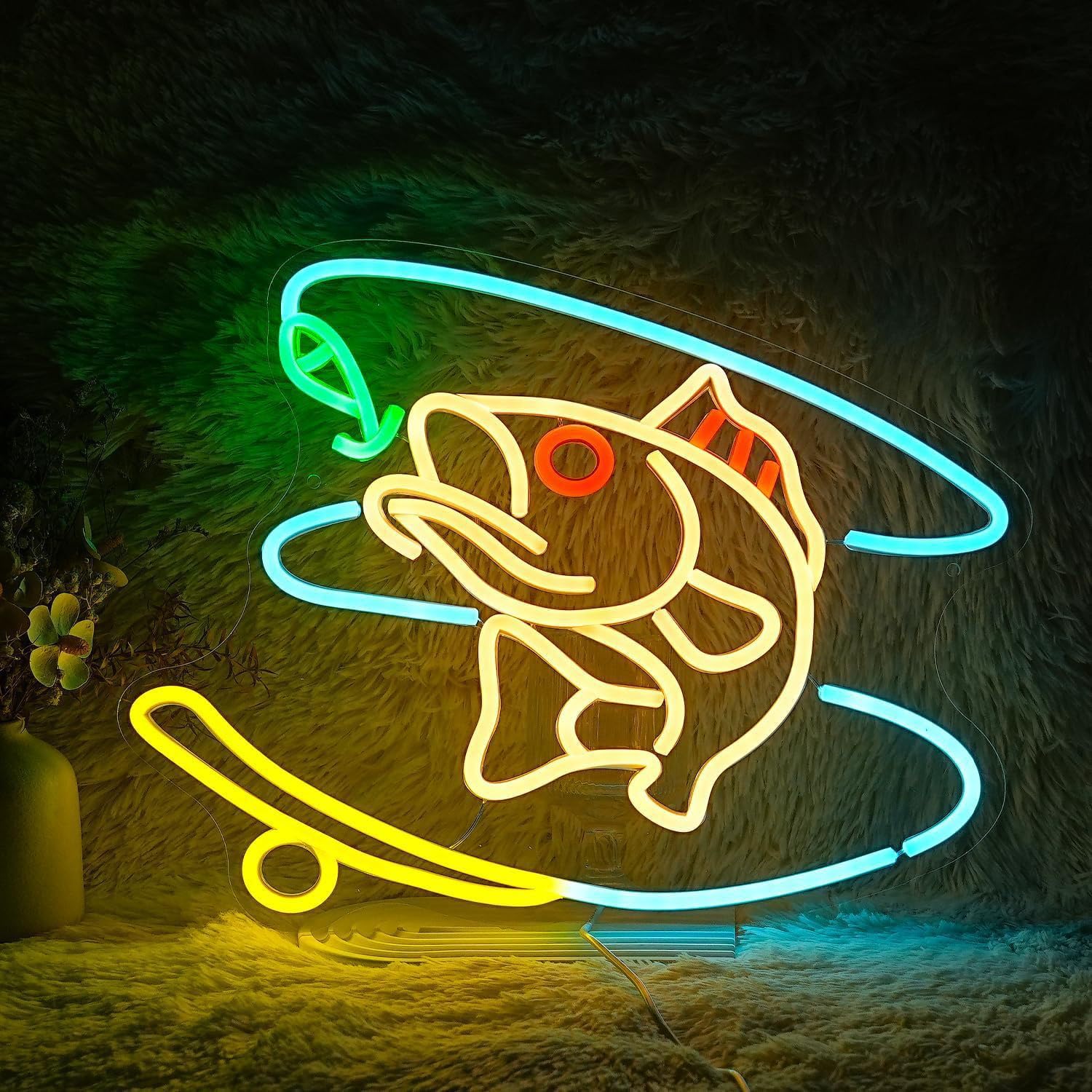 Cast Neon Sign Fly s for Wall Decor Dimmable Art for Man Cave Bedroom Room Lights Light Up s Decorations Birthday Party — image 1